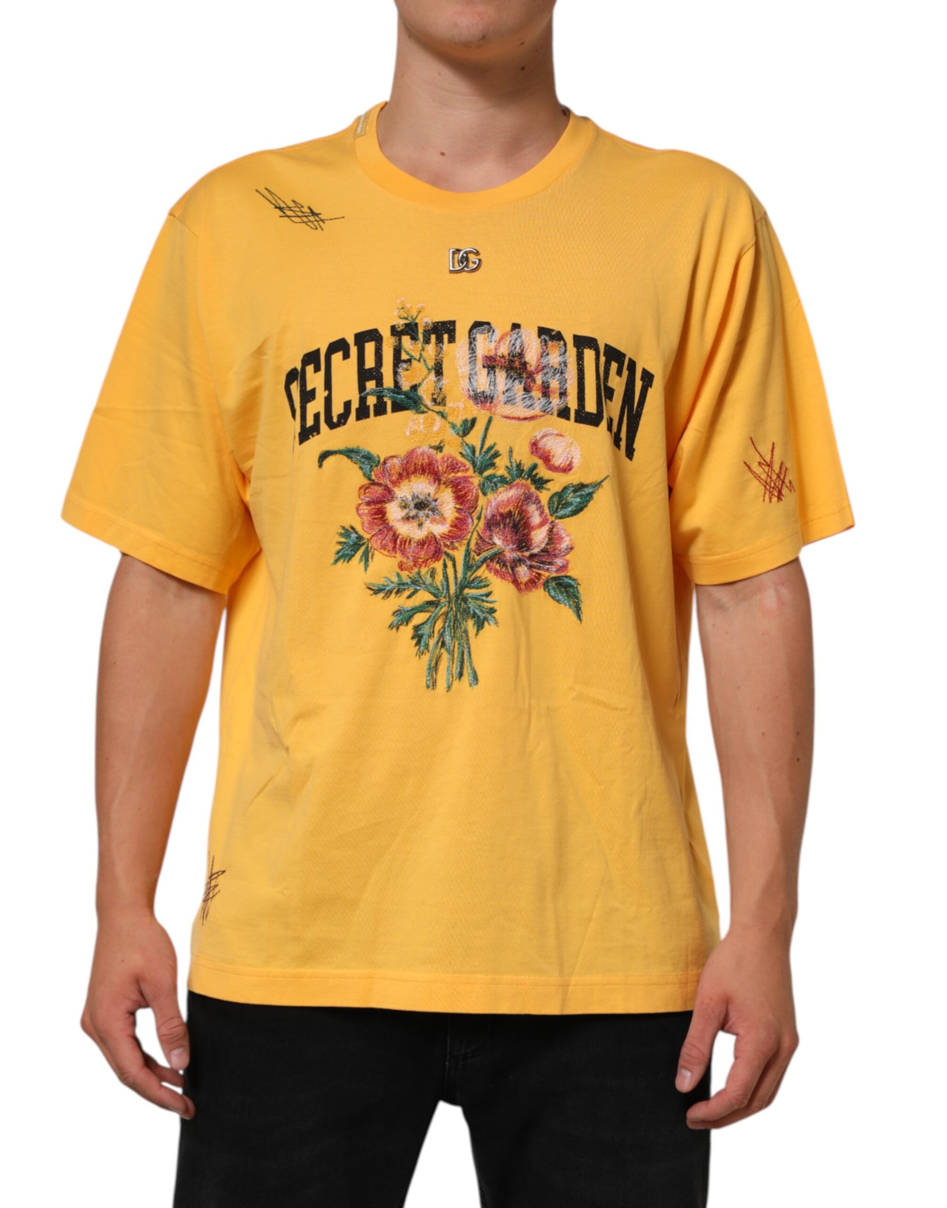 Dolce & Gabbana Yellow Short-Sleeve Shirt for Men alternate view