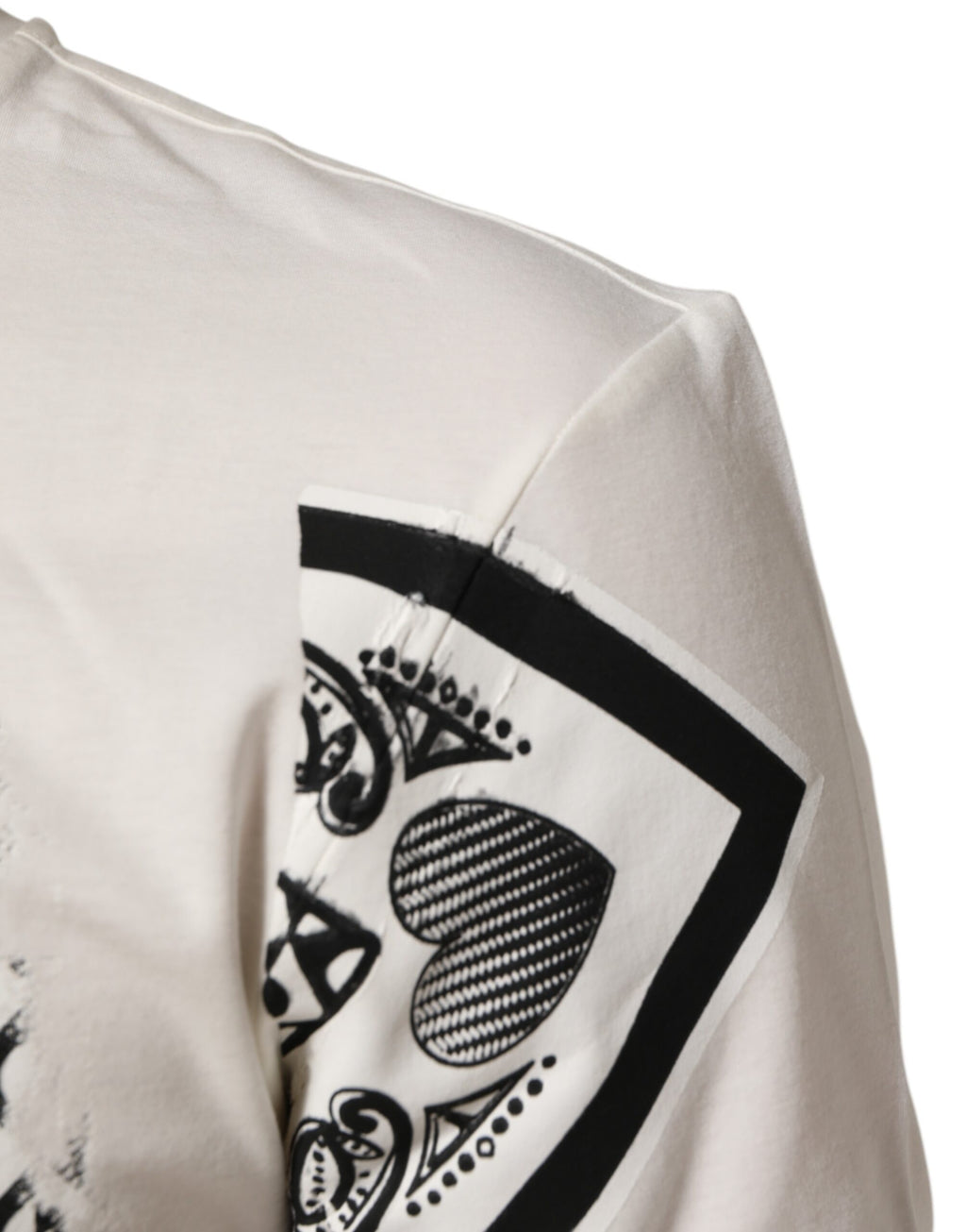 T-shirt homme Dolce & Gabbana en coton blanc avec imprimé bandana à logo