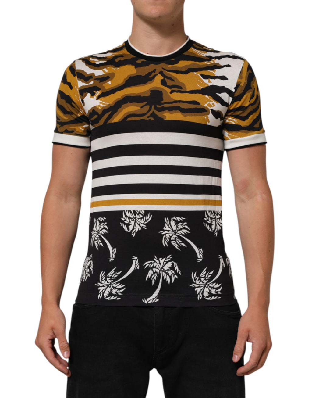 Dolce & Gabbana Multicolor Short-Sleeve Shirt for Men alternate view