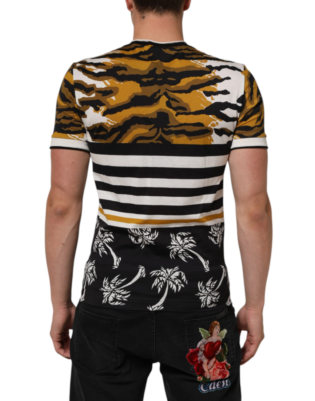 Dolce & Gabbana Multicolor Short-Sleeve Shirt for Men side view