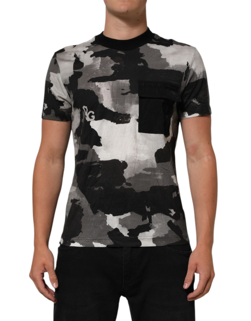 T-shirt homme Dolce & Gabbana manches courtes camouflage multicolore