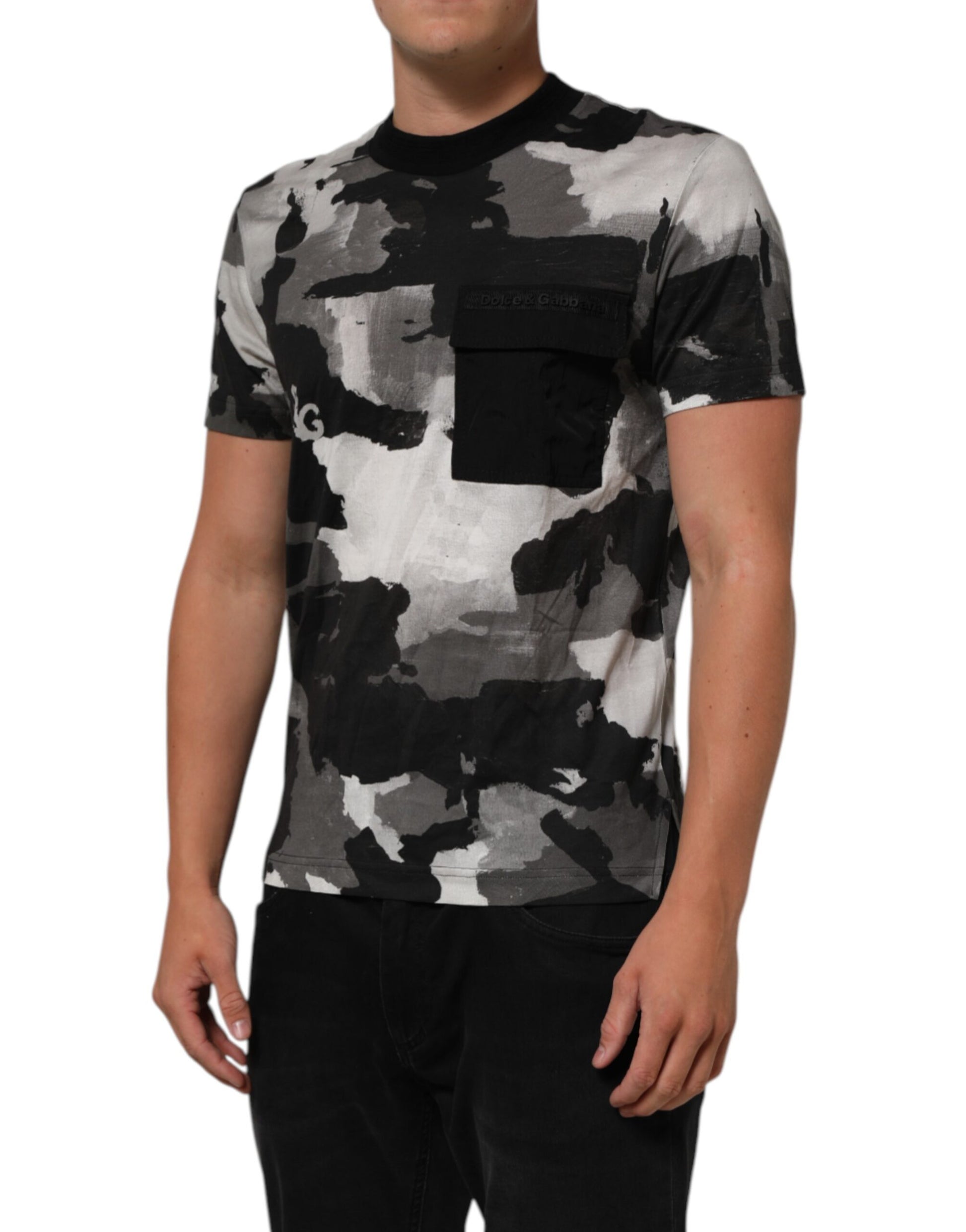 T-shirt homme Dolce & Gabbana manches courtes camouflage multicolore