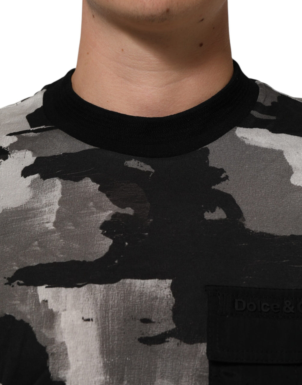 T-shirt homme Dolce & Gabbana manches courtes camouflage multicolore