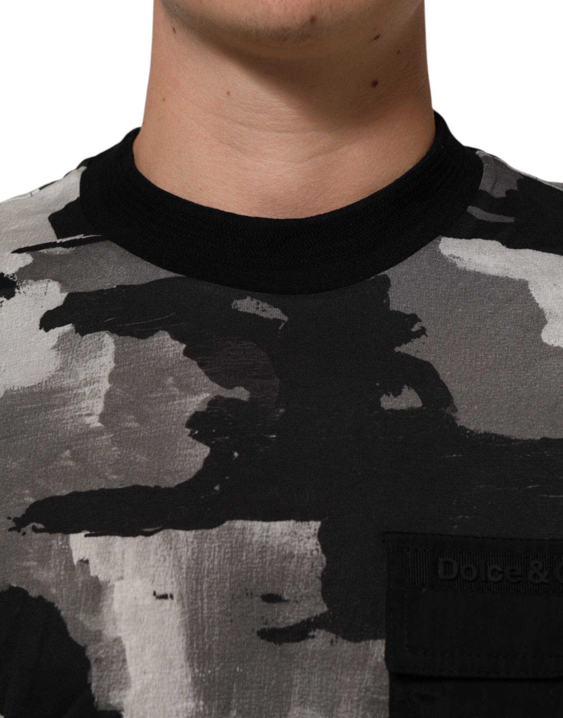 T-shirt homme Dolce & Gabbana manches courtes camouflage multicolore