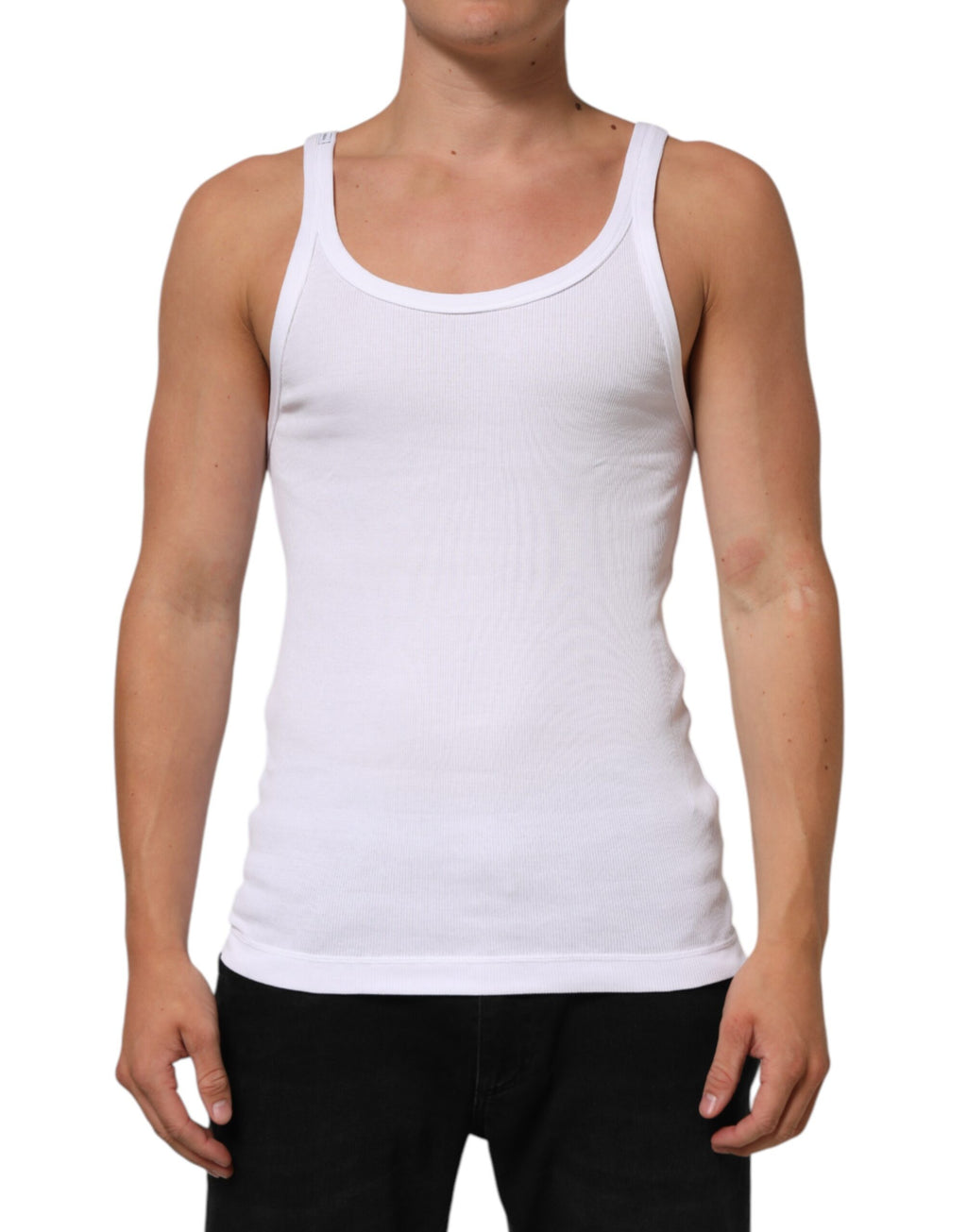 Débardeur col rond sans manches blanc Dolce & Gabbana