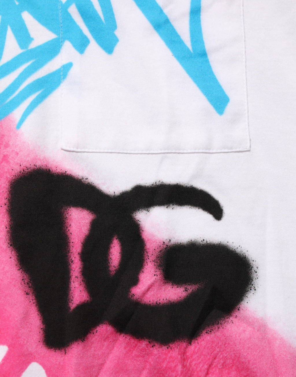 T-shirt Dolce & Gabbana en coton blanc à col rond et imprimé graphique