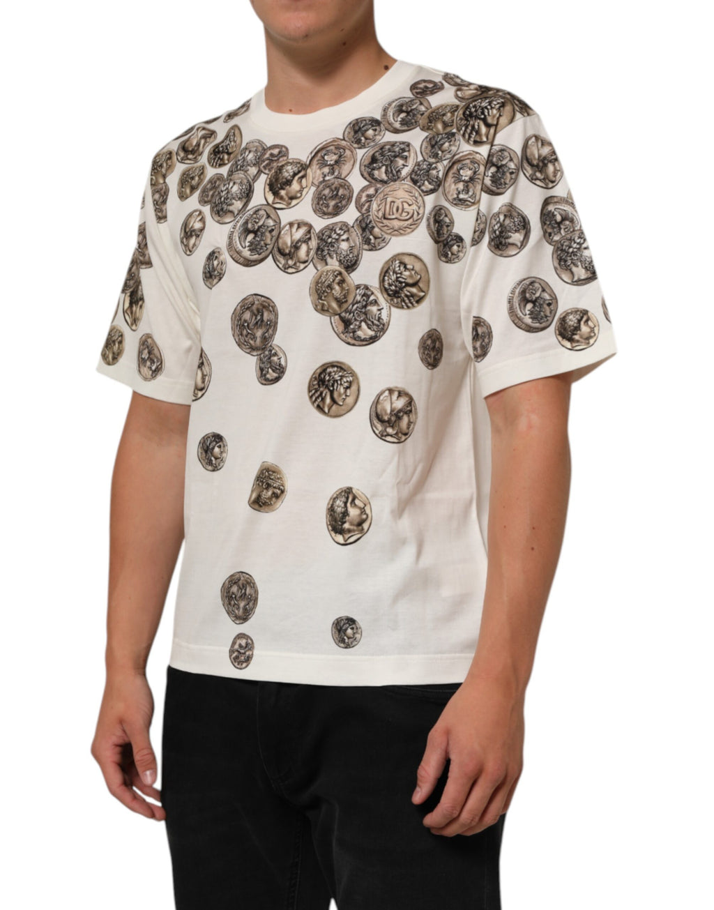 Dolce & Gabbana White Short-Sleeve Shirt for Men detail view