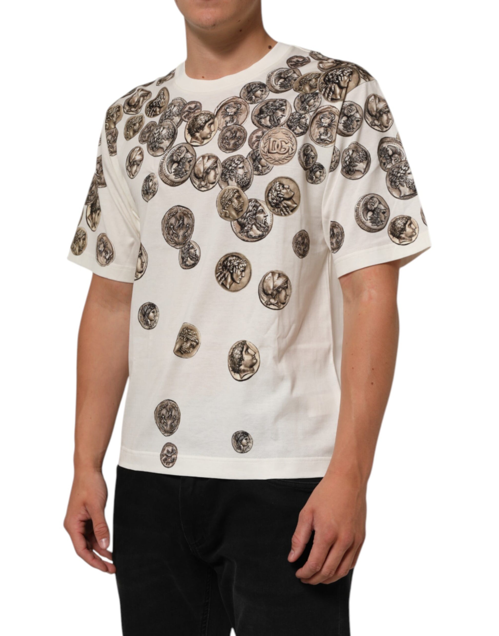 Dolce & Gabbana White Short-Sleeve Shirt for Men detail view