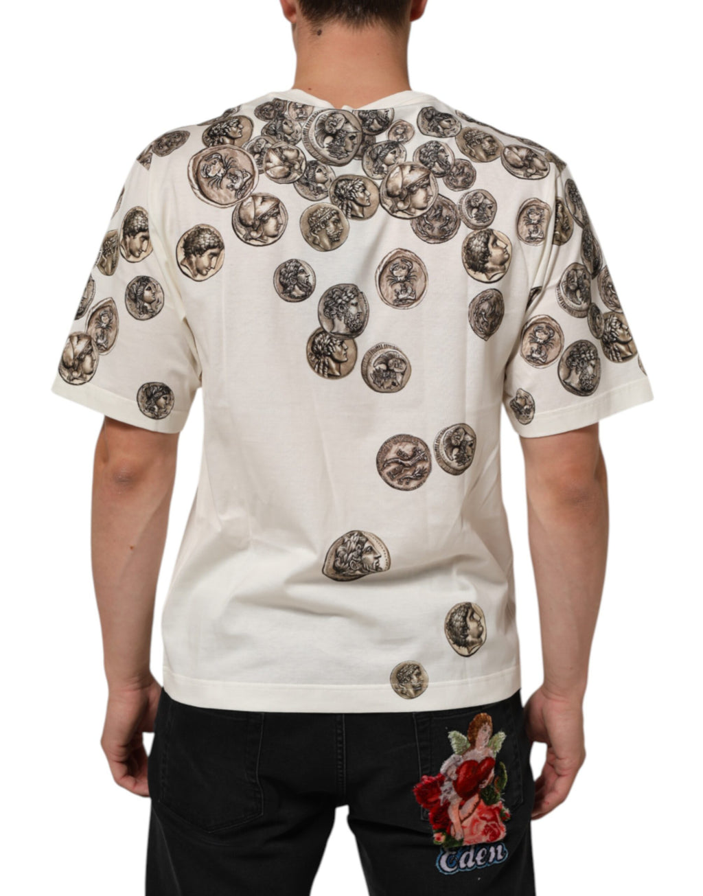 Dolce & Gabbana White Short-Sleeve Shirt for Men side view