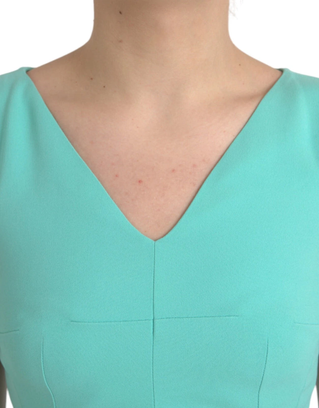 Robe fourreau midi sans manches Dolce & Gabbana en viscose verte