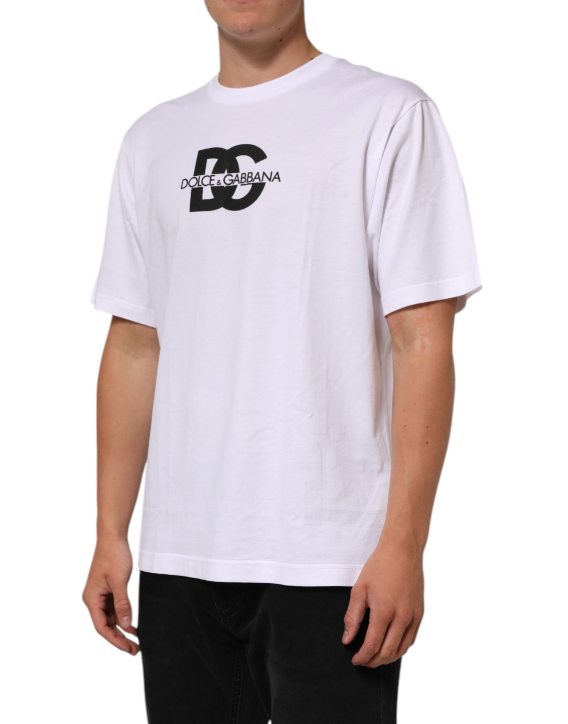 Dolce & Gabbana White Short-Sleeve Shirt for Men detail view