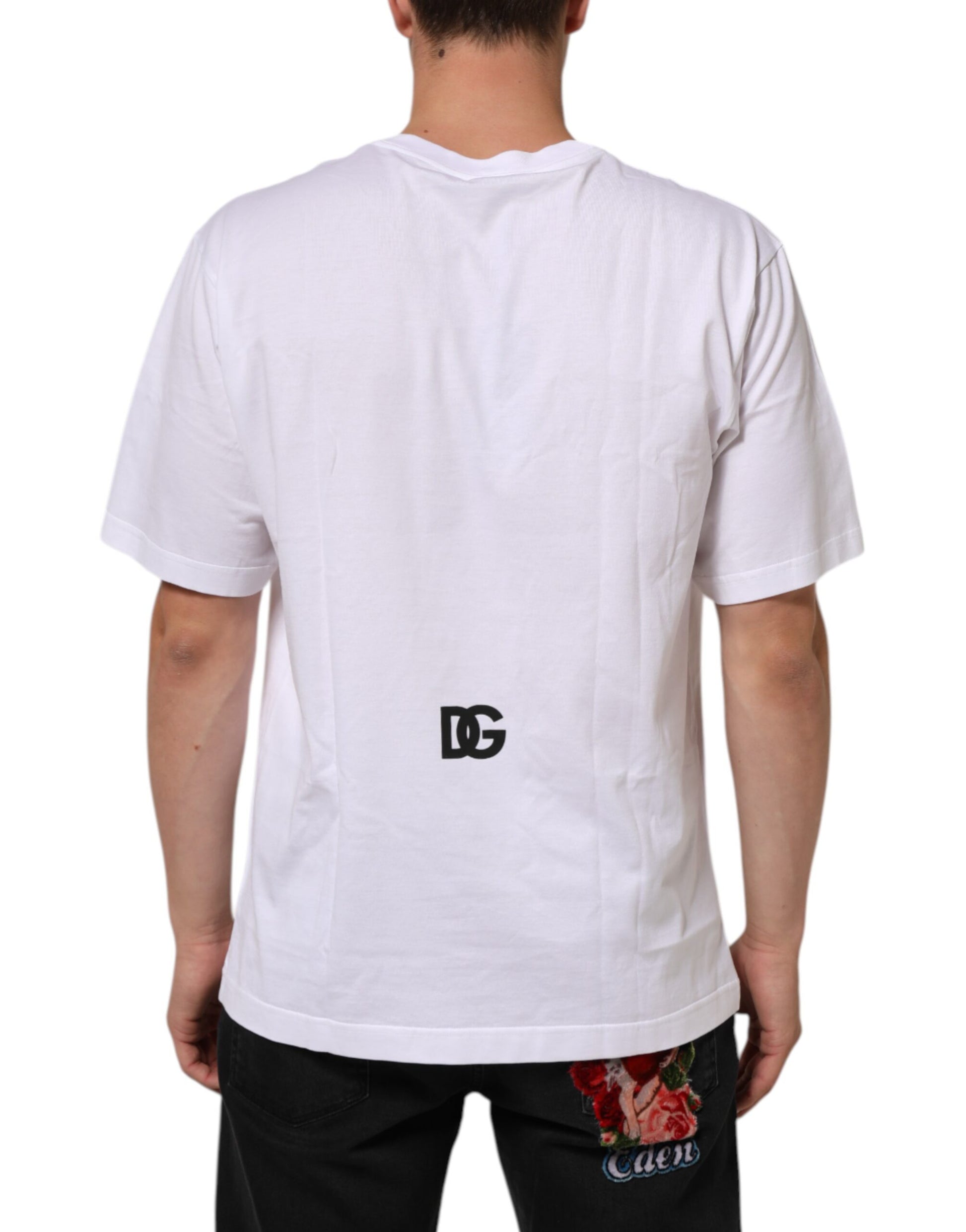 Dolce & Gabbana White Short-Sleeve Shirt for Men side view