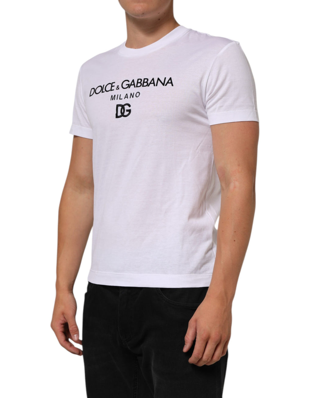 Dolce & Gabbana White Short-Sleeve Shirt for Men detail view