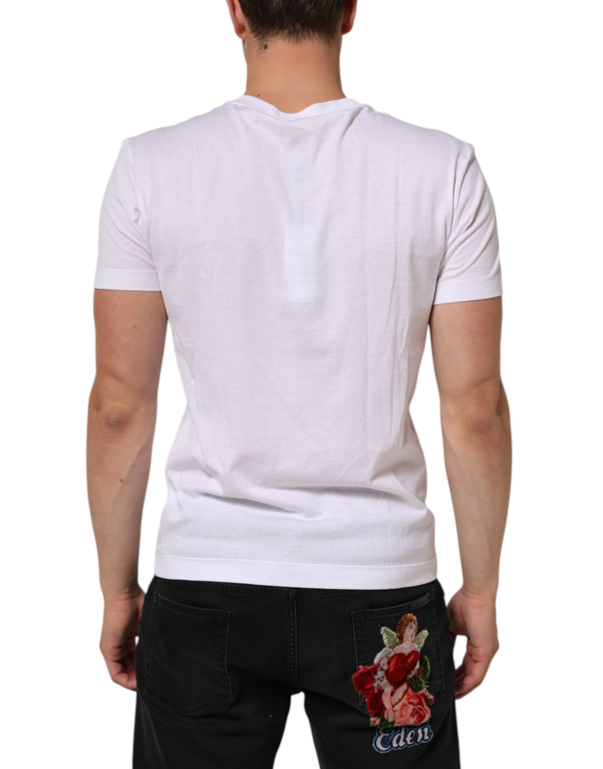 Dolce & Gabbana White Short-Sleeve Shirt for Men side view