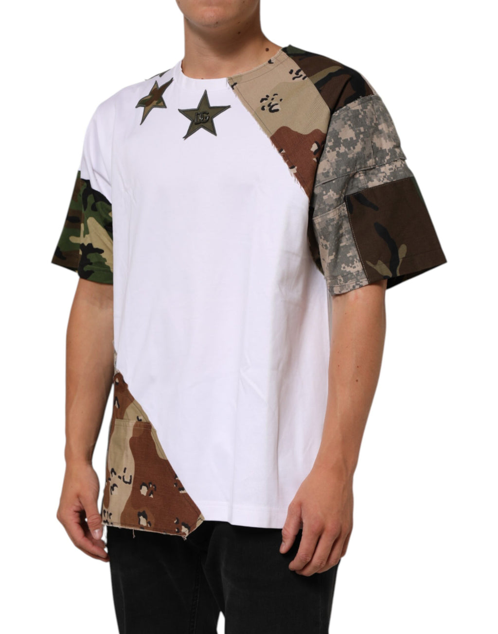 Dolce & Gabbana White Short-Sleeve Shirt for Men detail view