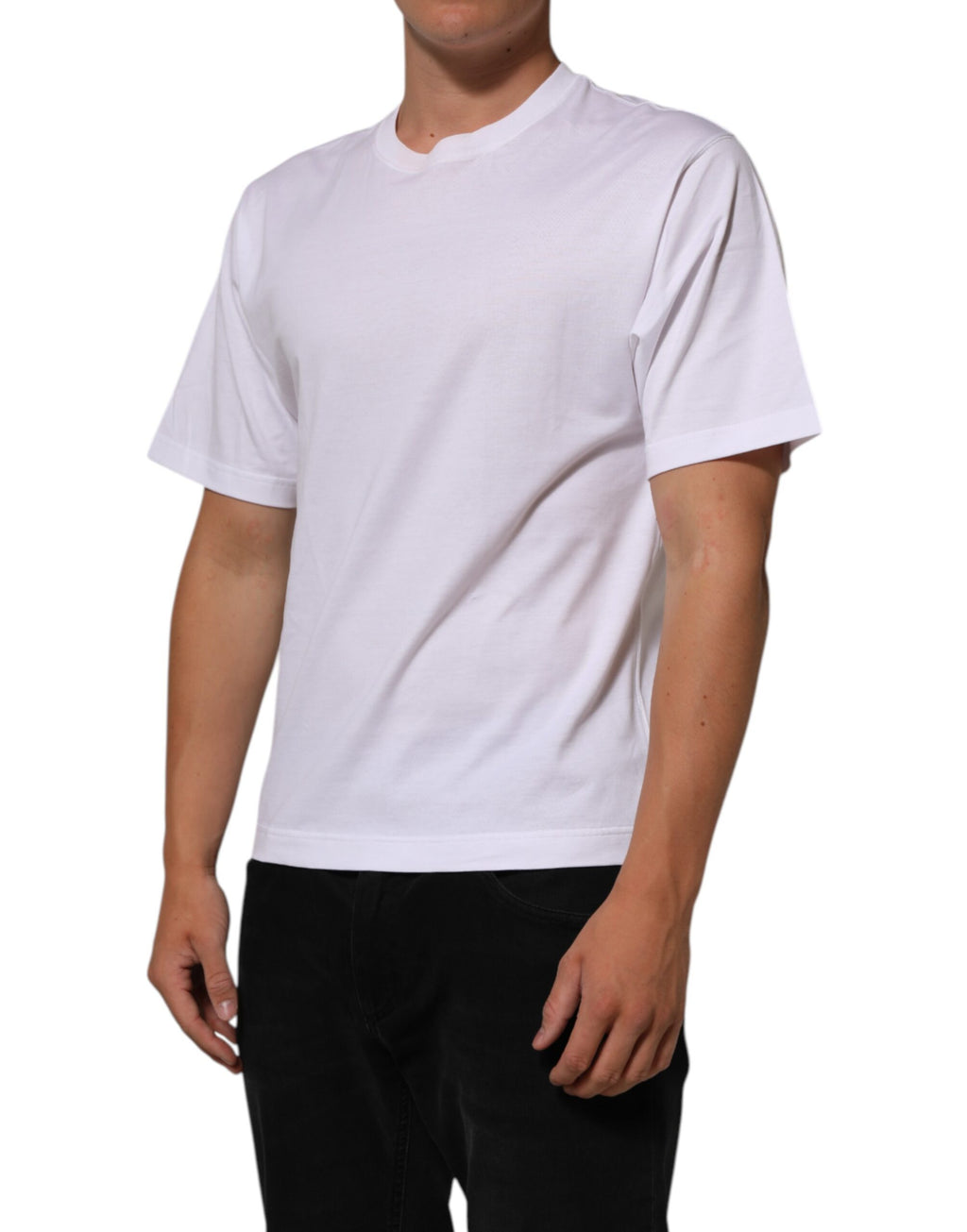 Dolce & Gabbana White Short-Sleeve Shirt for Men detail view
