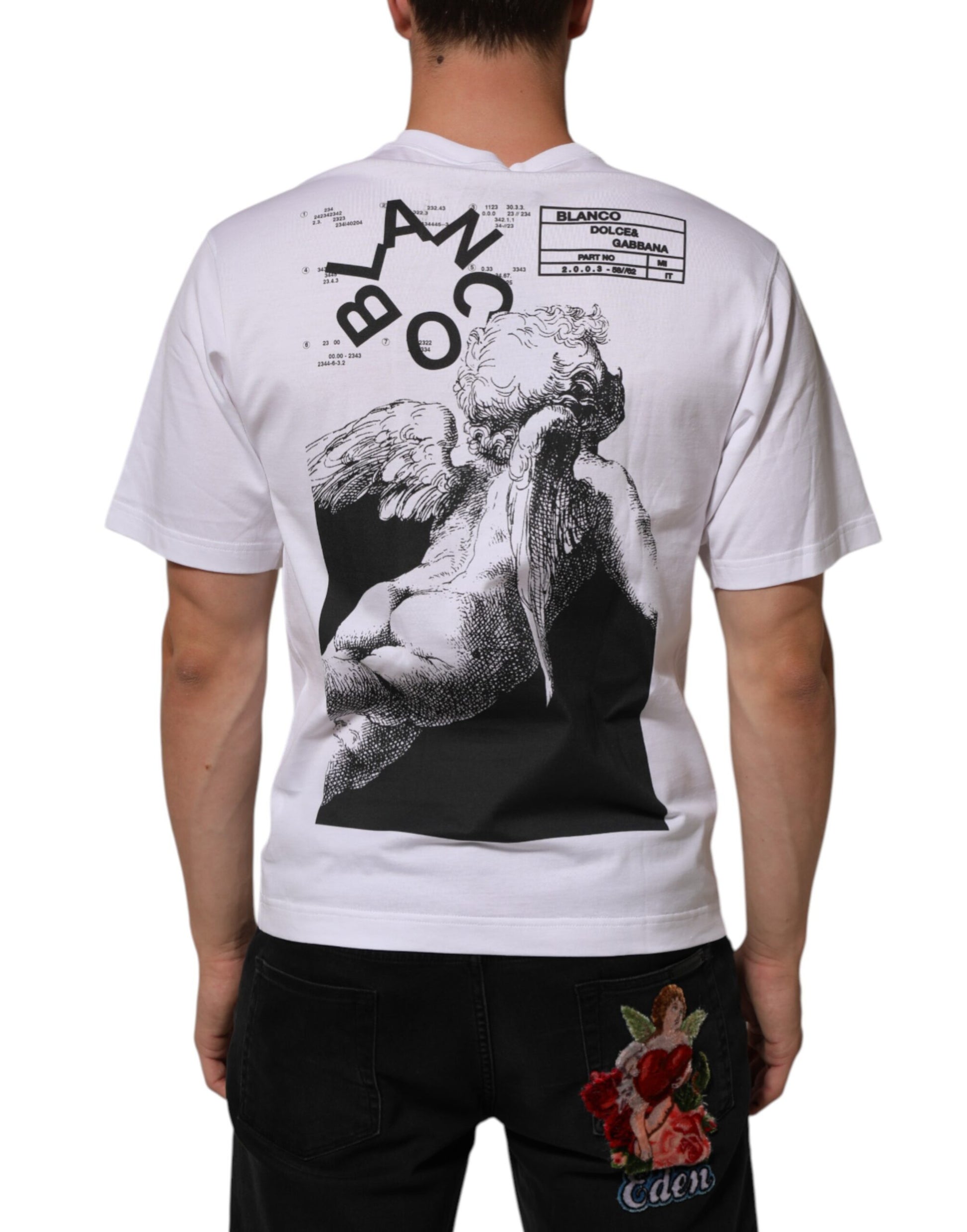 Dolce & Gabbana White Short-Sleeve Shirt for Men side view