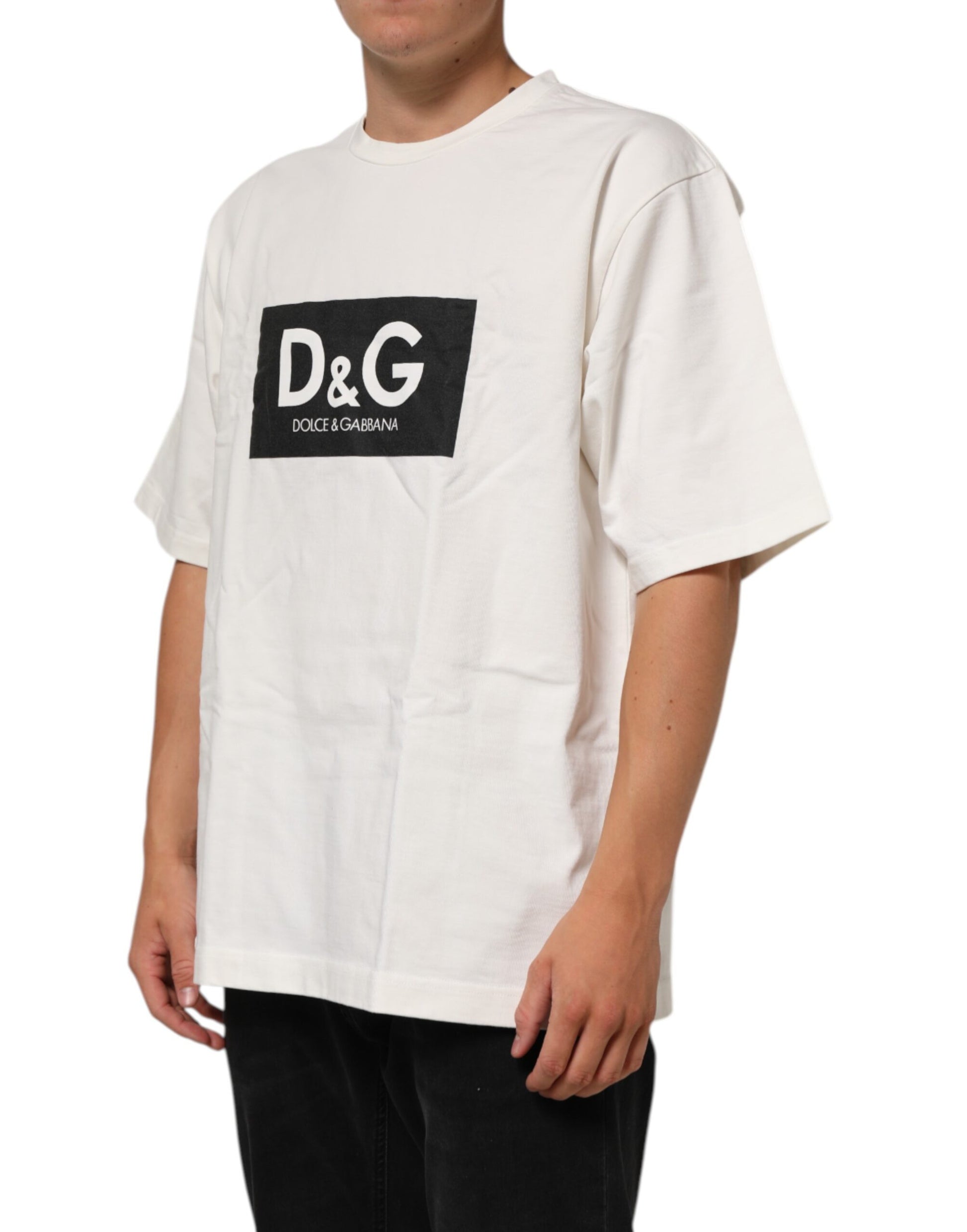 Dolce & Gabbana White Short-Sleeve Shirt for Men detail view