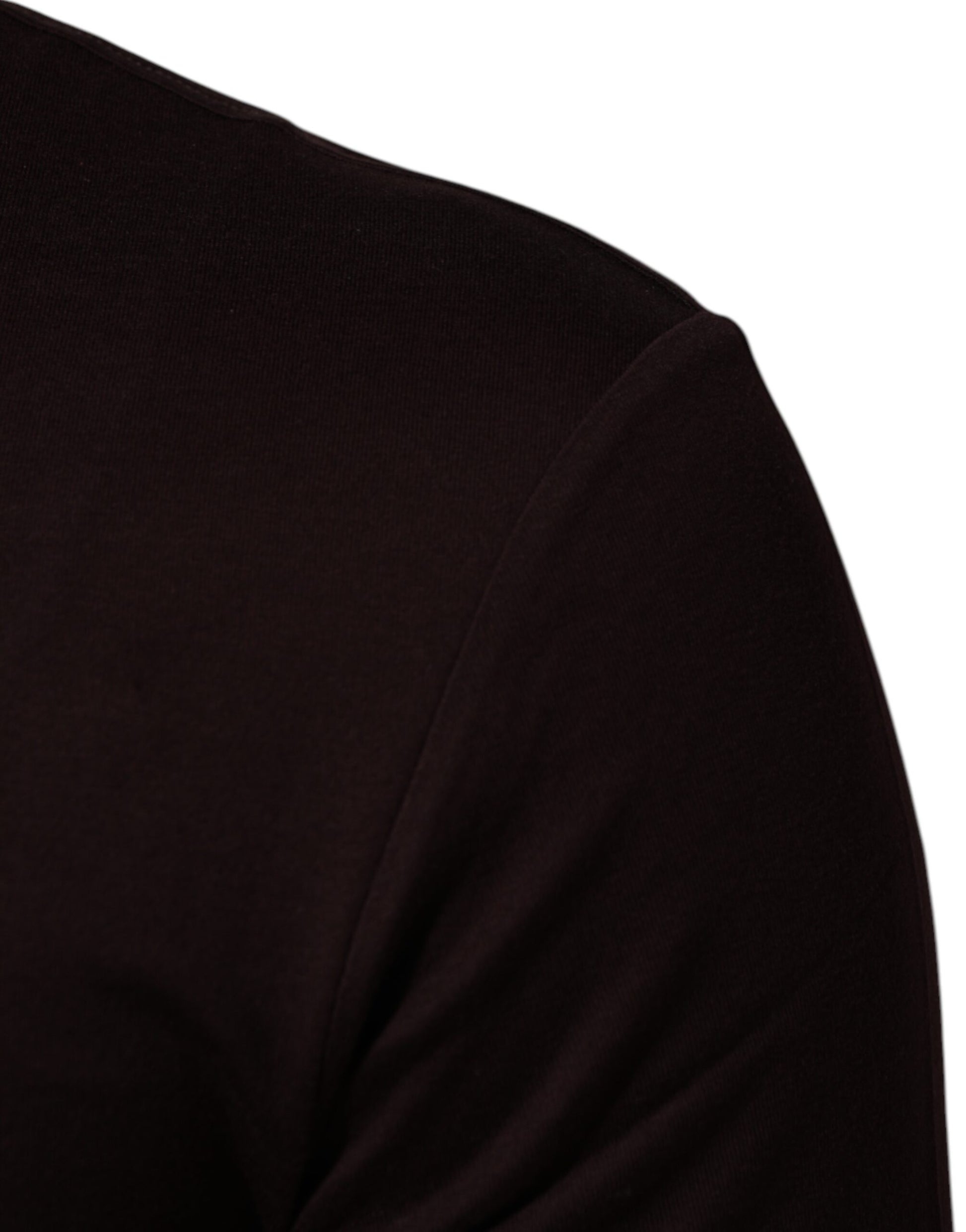 T-shirt ras du cou Dolce & Gabbana en coton marron avec plaque logo