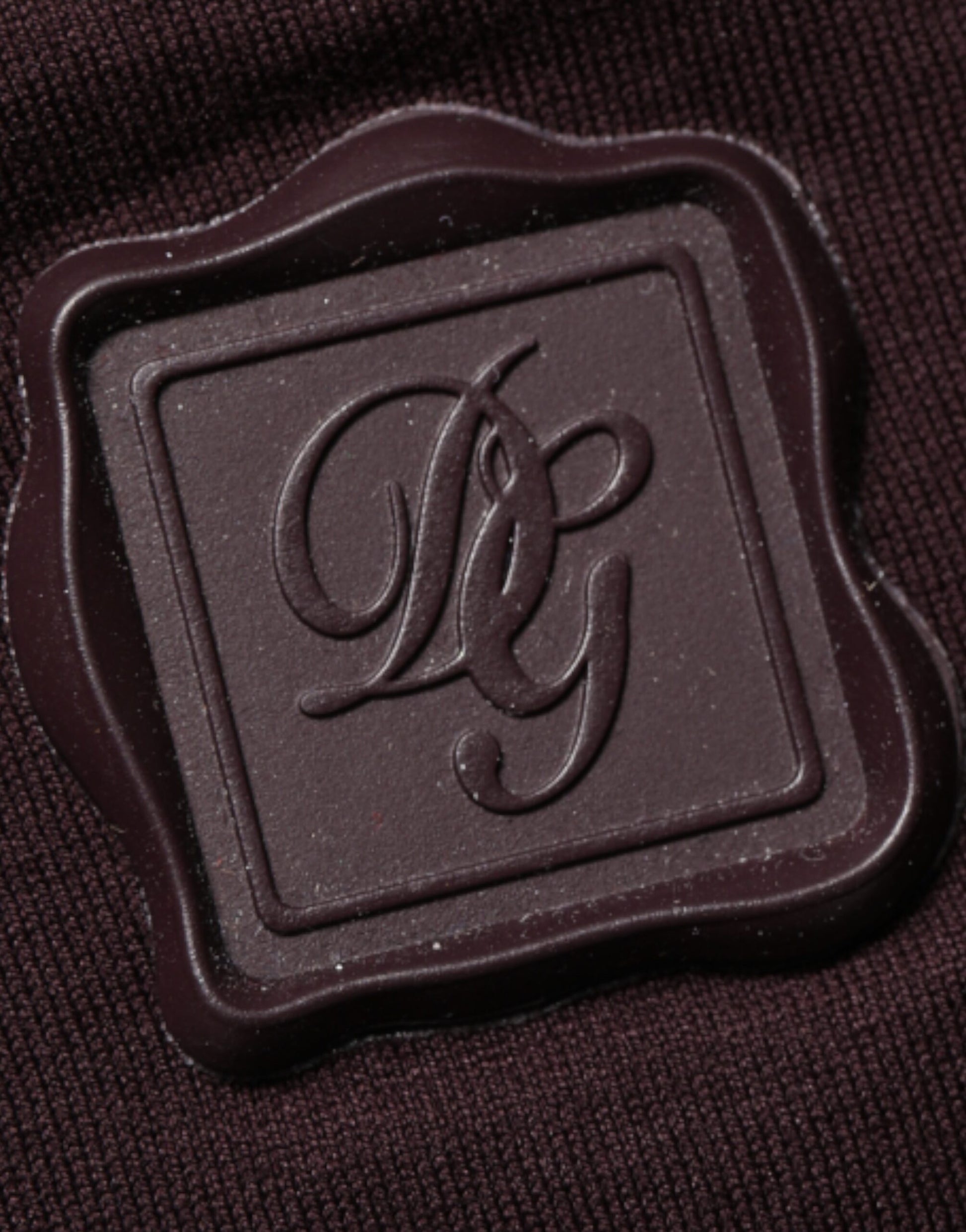 T-shirt ras du cou Dolce & Gabbana en coton marron avec plaque logo