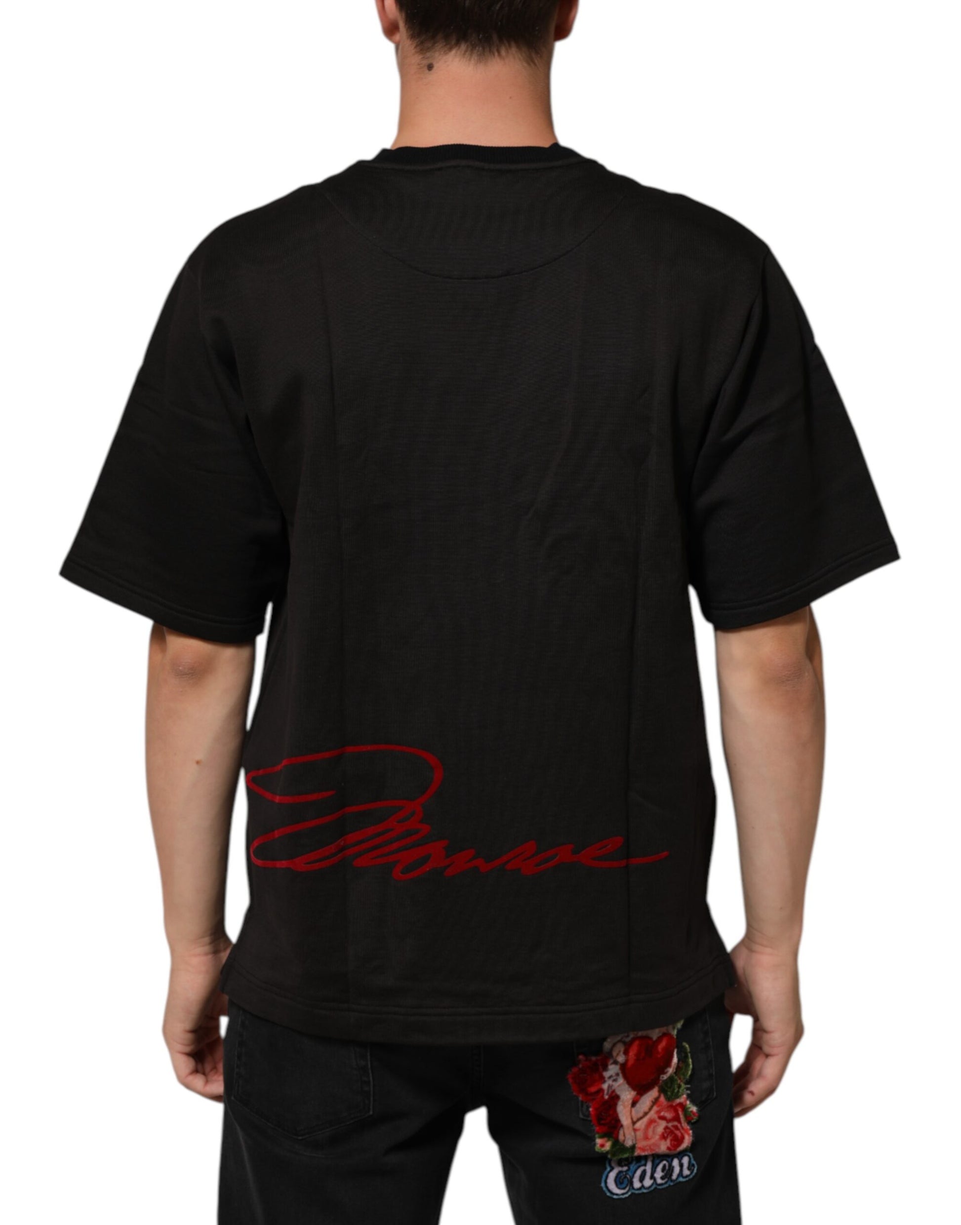 Dolce & Gabbana Black Short-Sleeve Shirt for Men side view