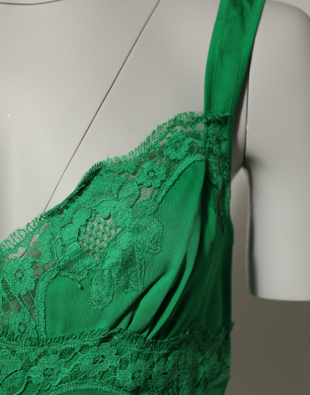 Haut de lingerie Dolce & Gabbana en dentelle florale verte