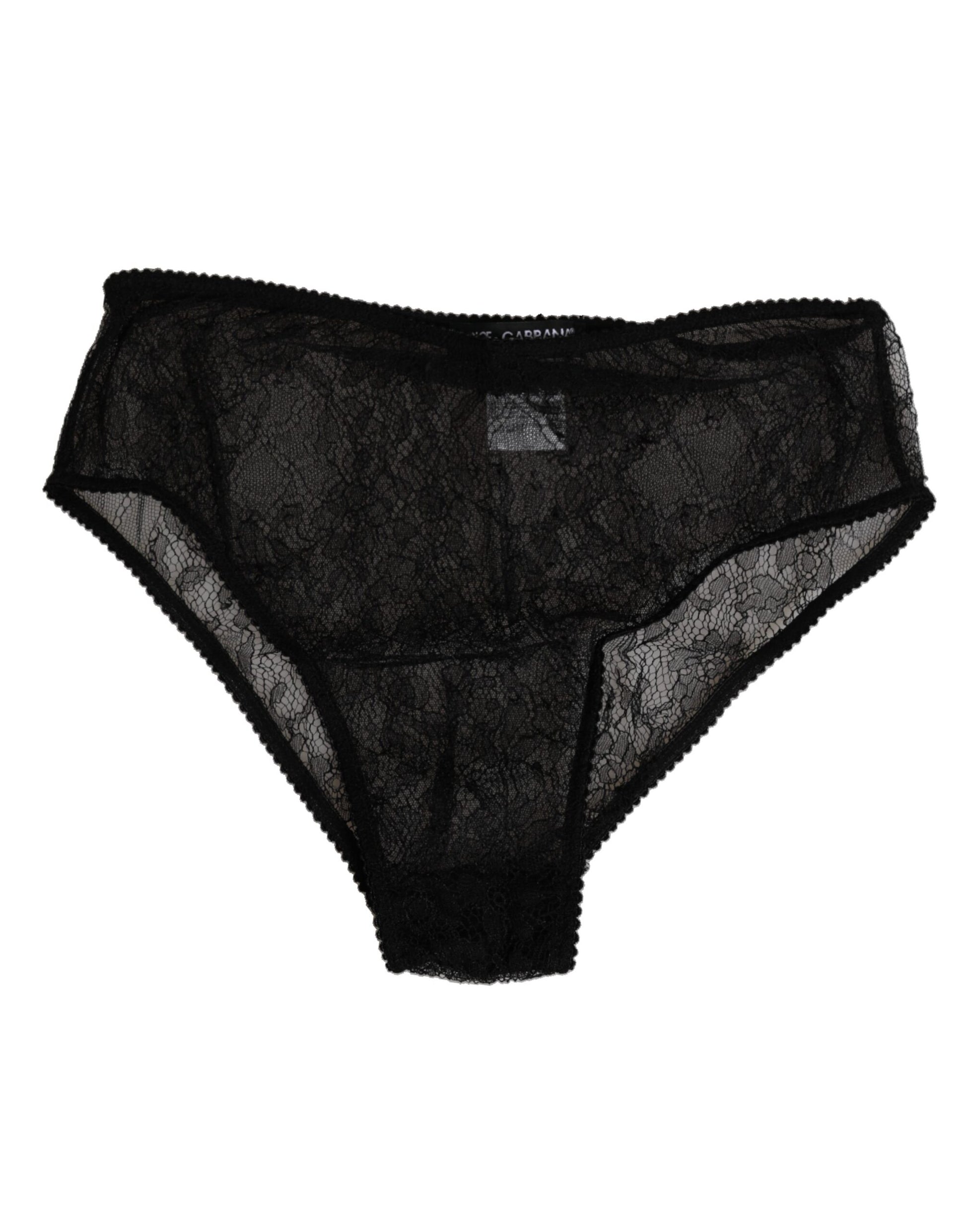 Slip taille haute Dolce & Gabbana en nylon extensible noir