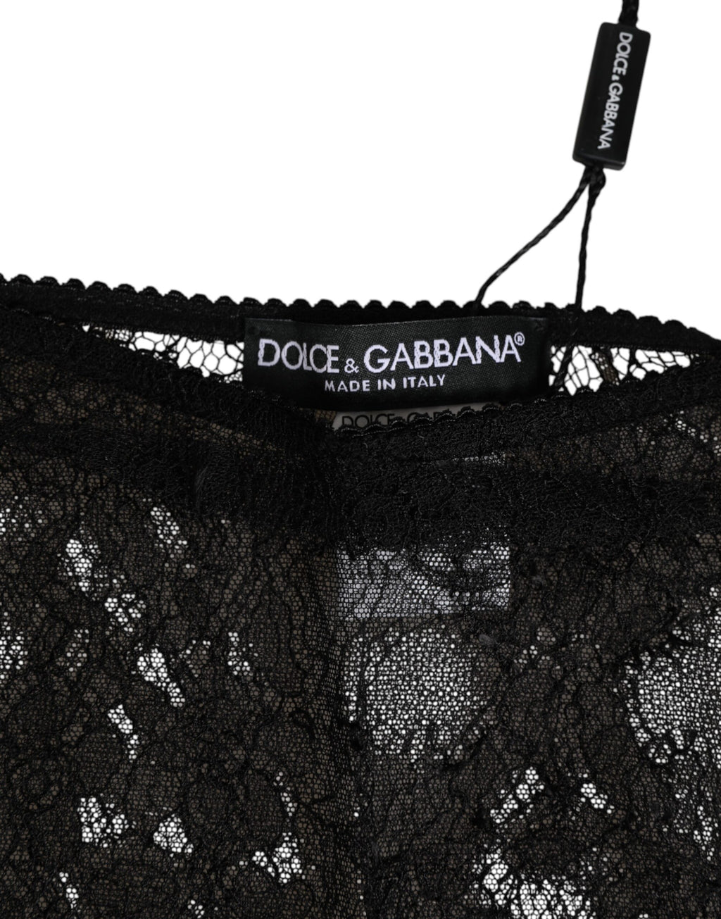 Slip taille haute Dolce & Gabbana en nylon extensible noir