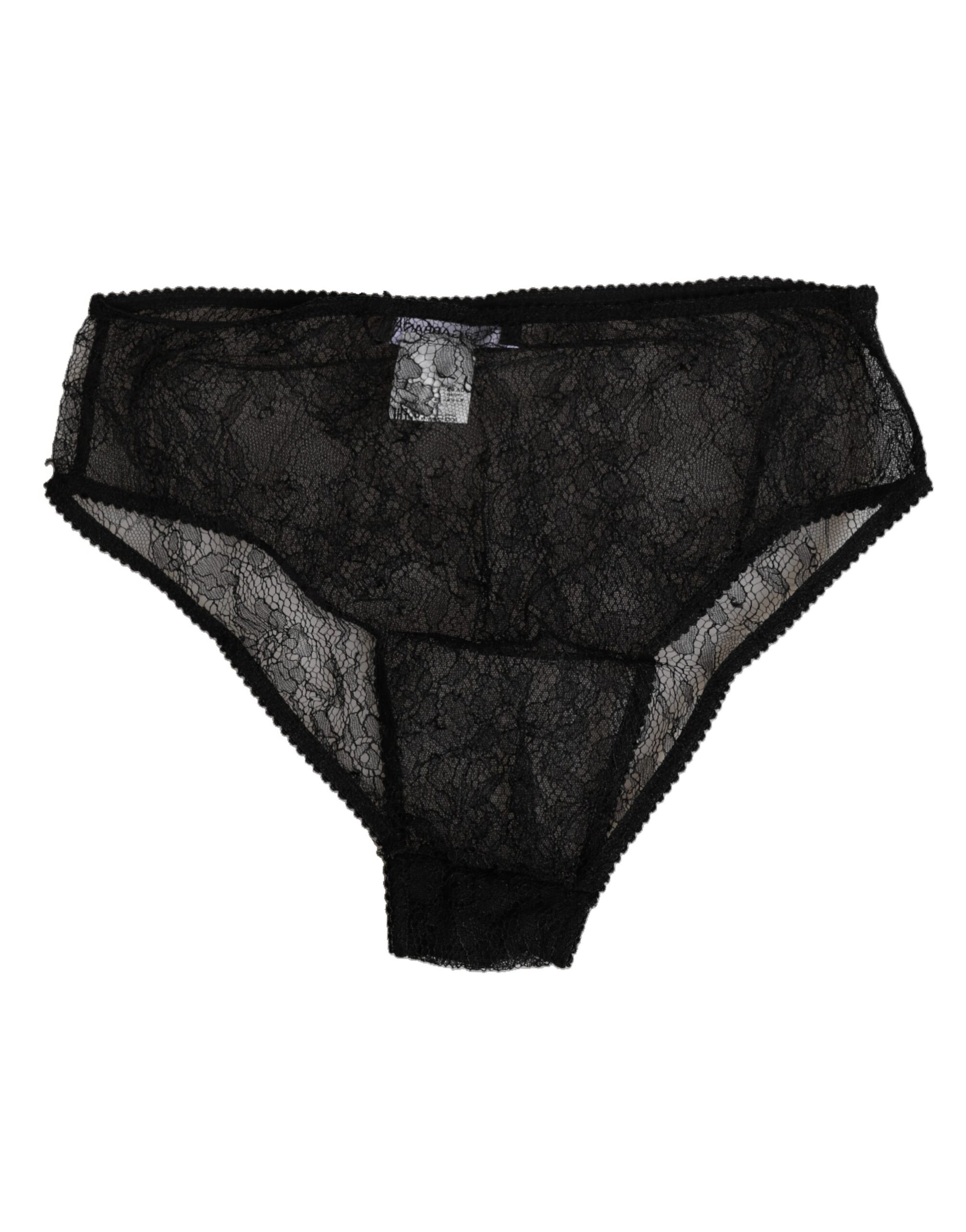 Slip taille haute Dolce & Gabbana en nylon extensible noir