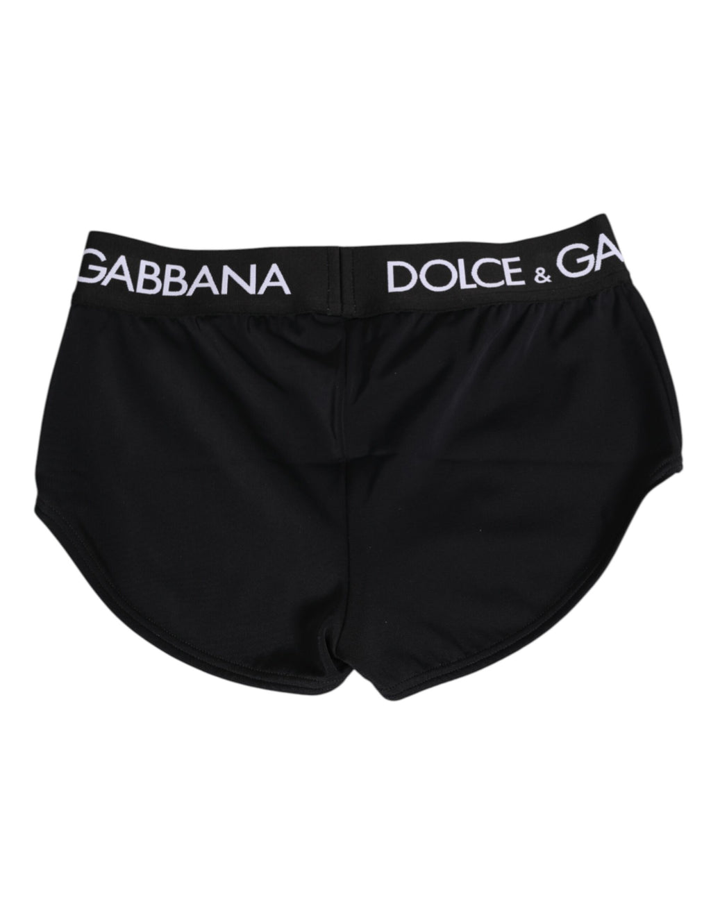 Sous-vêtement short Dolce & Gabbana en nylon noir avec logo à la ceinture