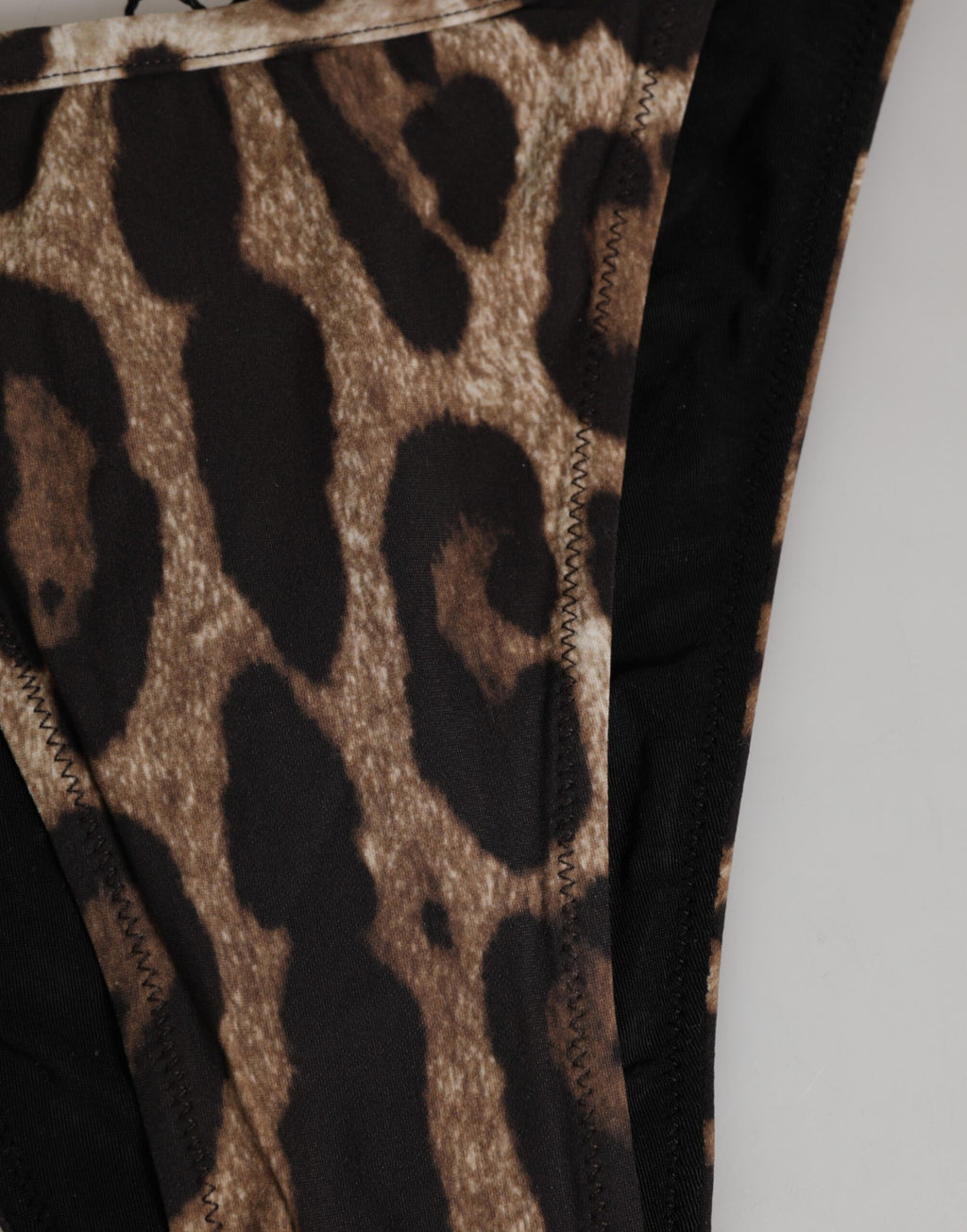Sous-vêtement culotte tanga triangle léopard marron Dolce & Gabbana