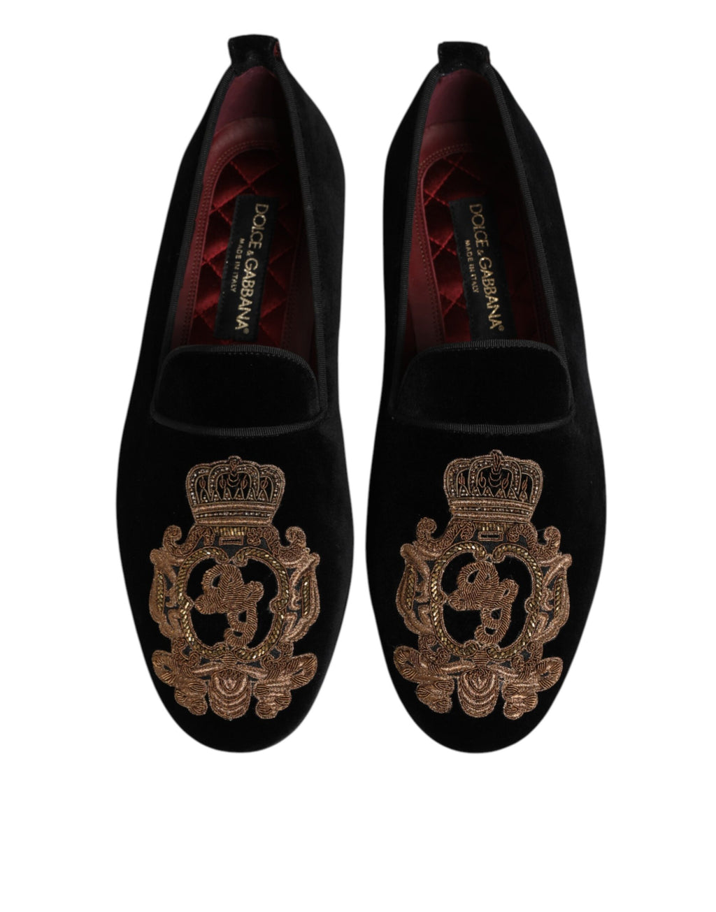 Dolce & Gabbana Black Slip On Loafers for Men side view