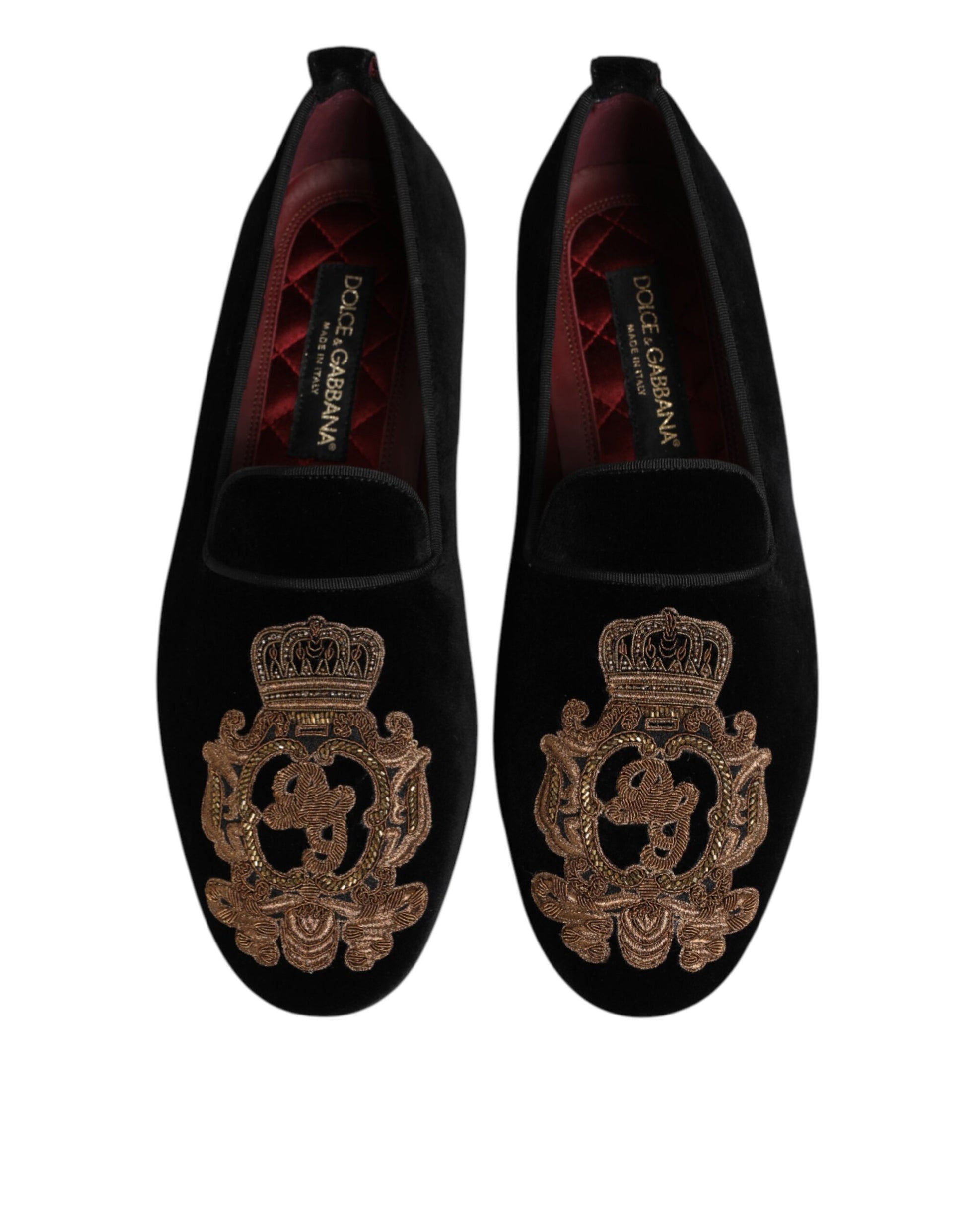 Dolce & Gabbana Black Slip On Loafers for Men side view