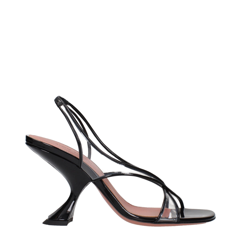 Amina Muaddi Black Stiletto Heels for Women