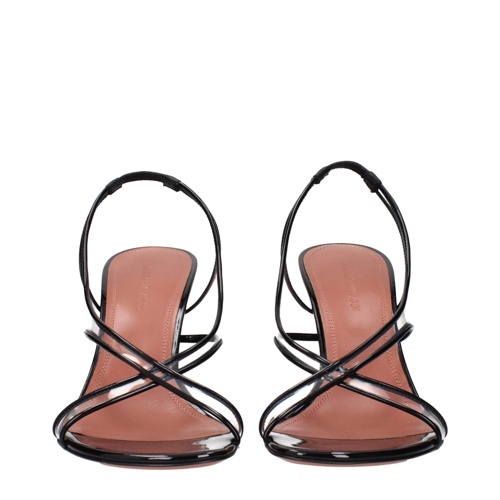 Amina Muaddi Black Stiletto Heels for Women detail view