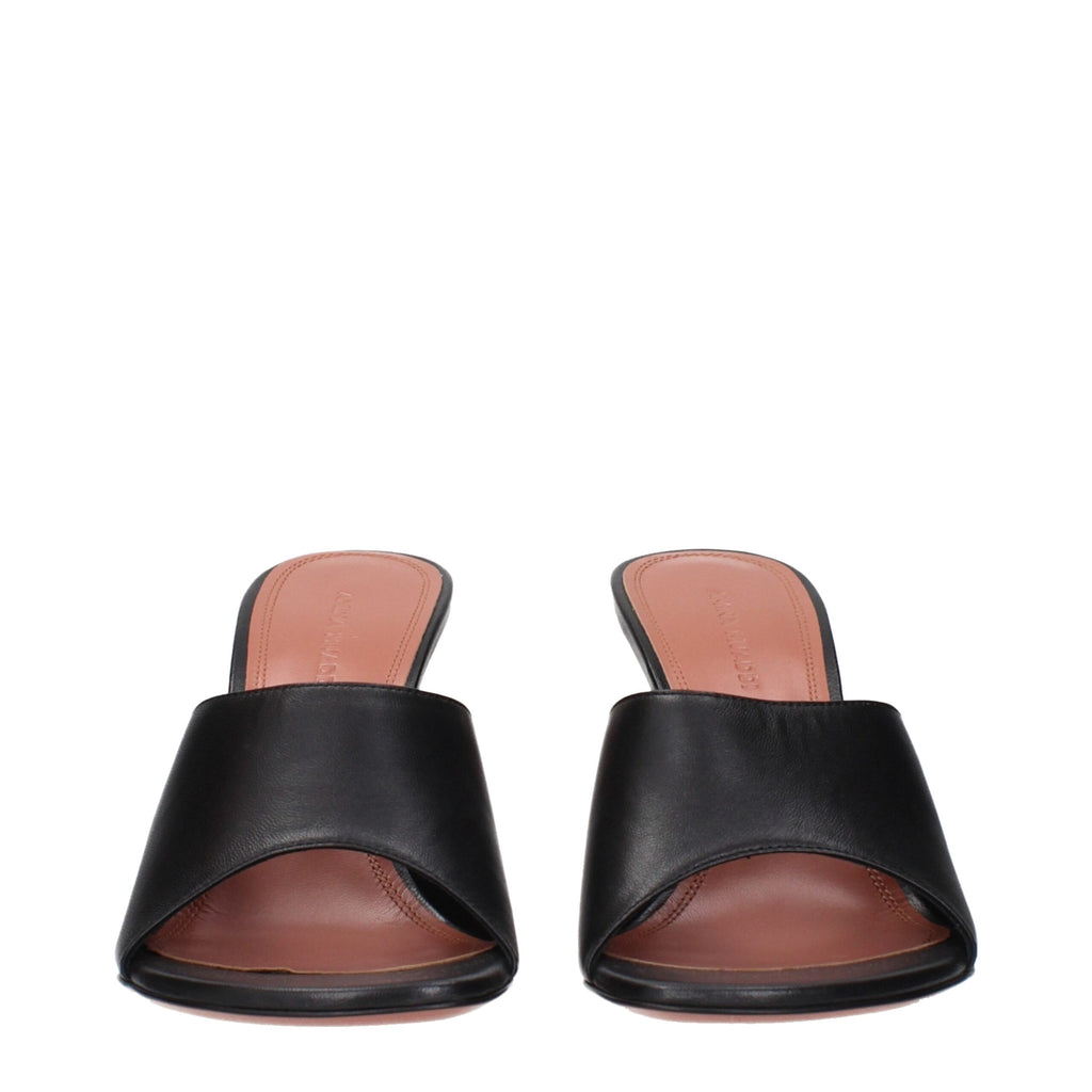 Amina Muaddi Black Stiletto Heels for Women detail view