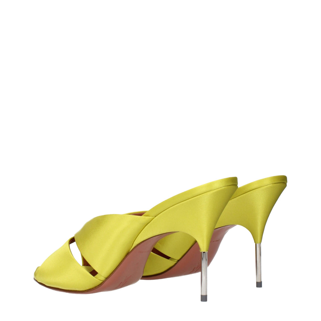 Sandales à talon aiguille en satin vert Amina Muaddi