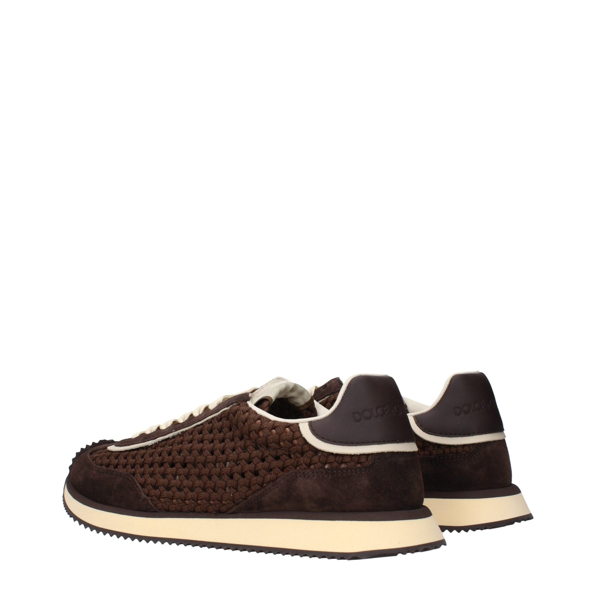 Dolce & Gabbana Brown Low Top Sneakers for Men side view