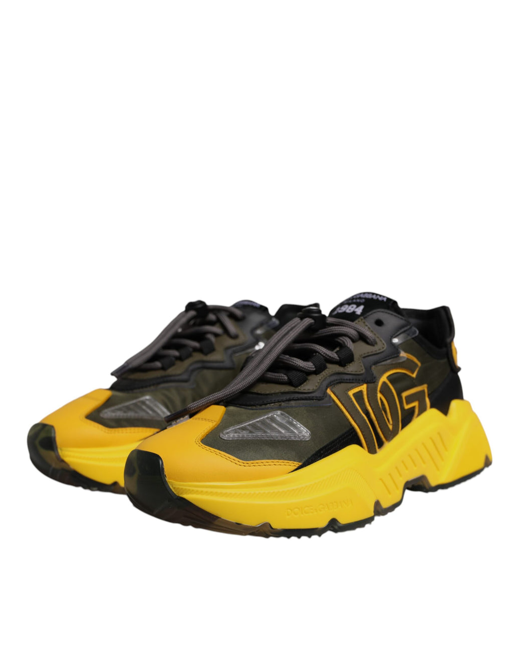 Dolce & Gabbana Black Chunky Sneakers for Men side view