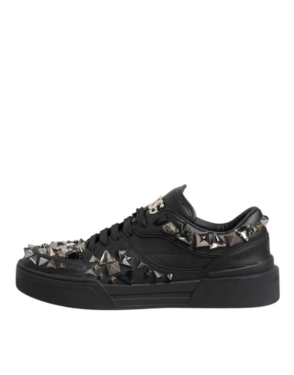 Chaussures Baskets Homme Dolce & Gabbana Portofino Cloutées Noires