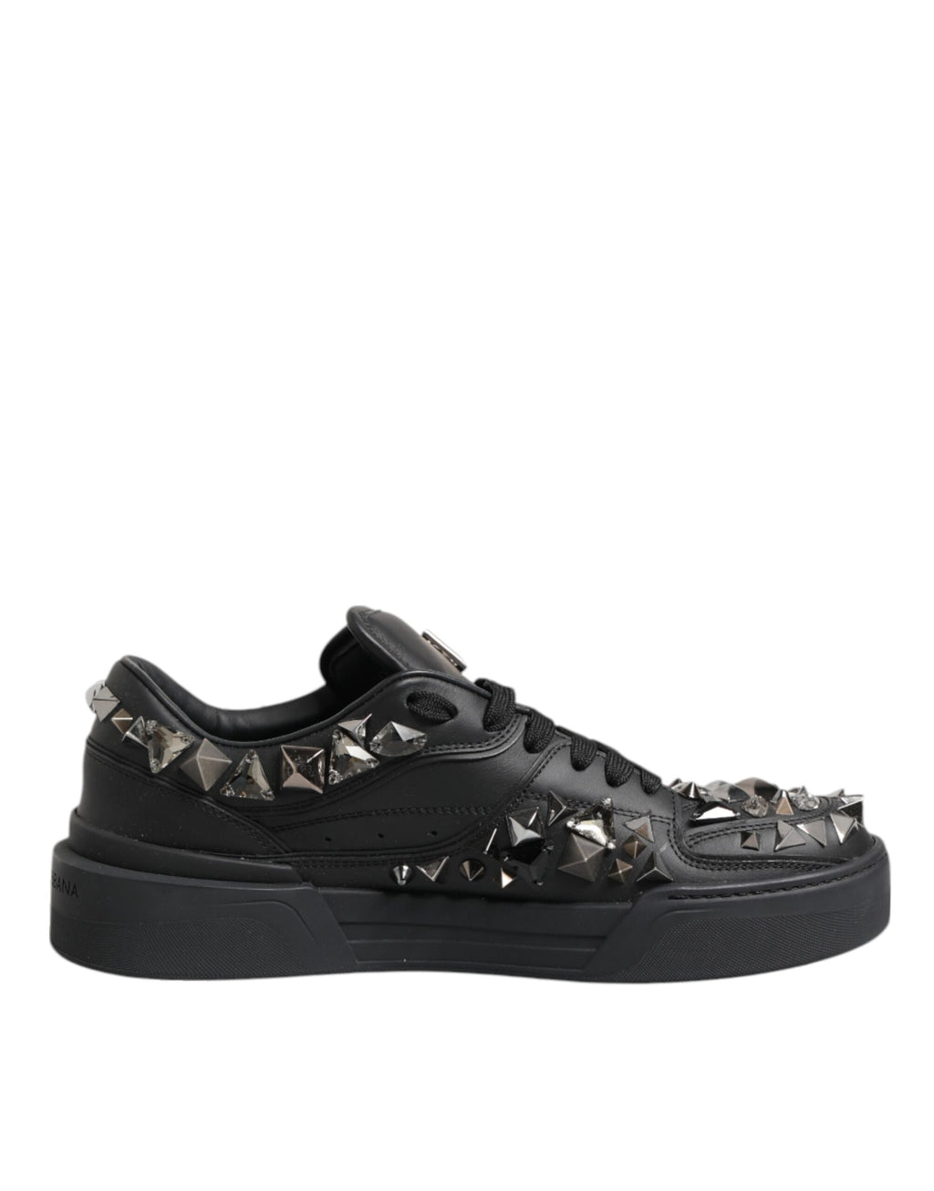 Chaussures Baskets Homme Dolce & Gabbana Portofino Cloutées Noires