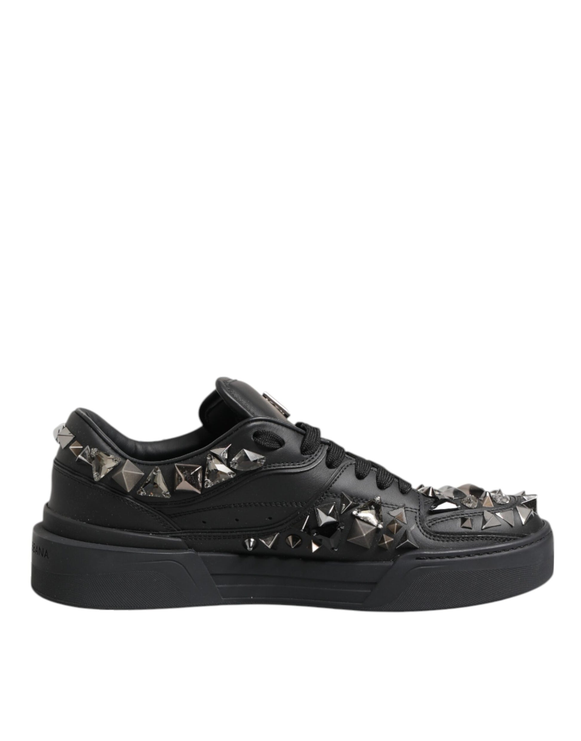 Chaussures Baskets Homme Dolce & Gabbana Portofino Cloutées Noires