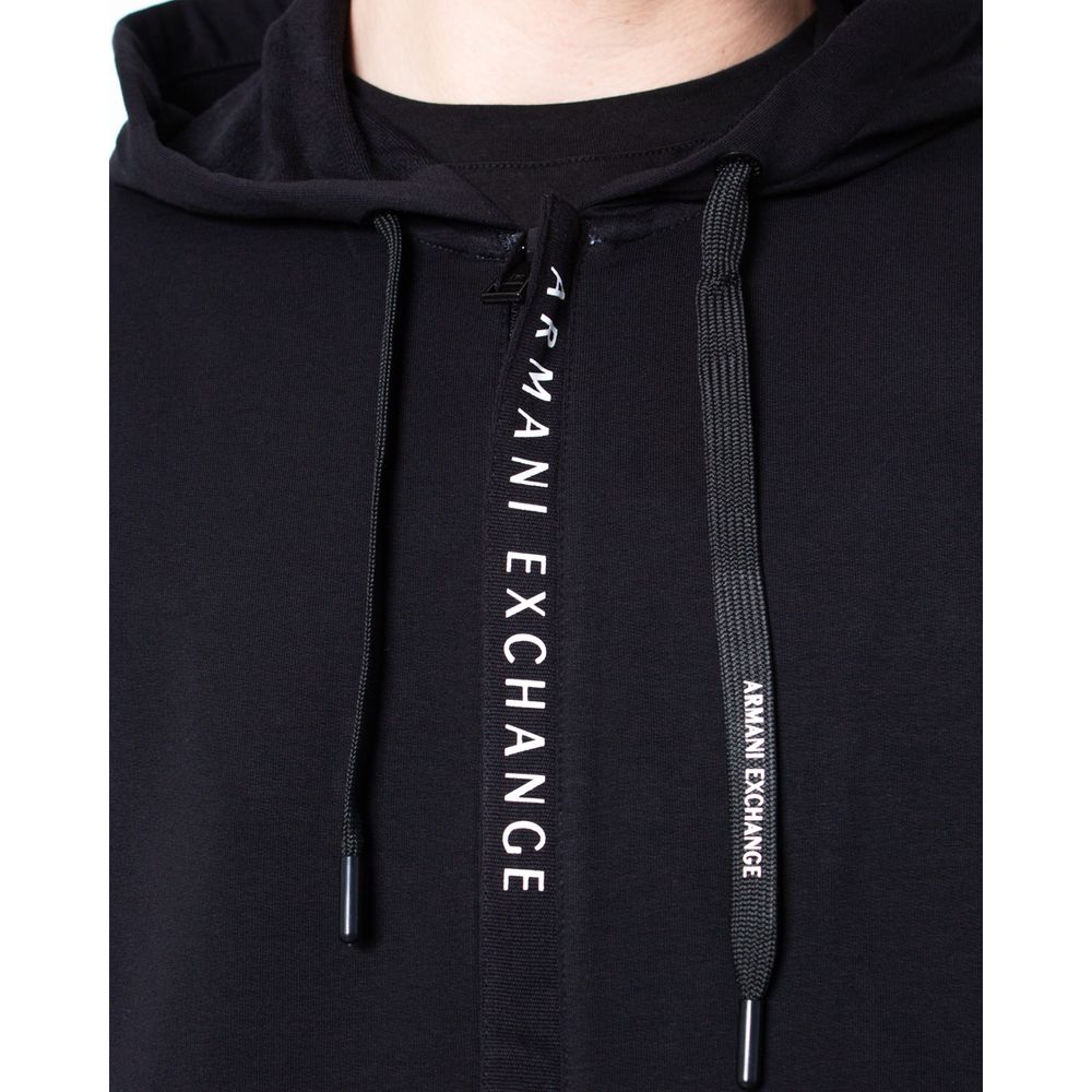 Armani Exchange Black Hoodie for Men detail view