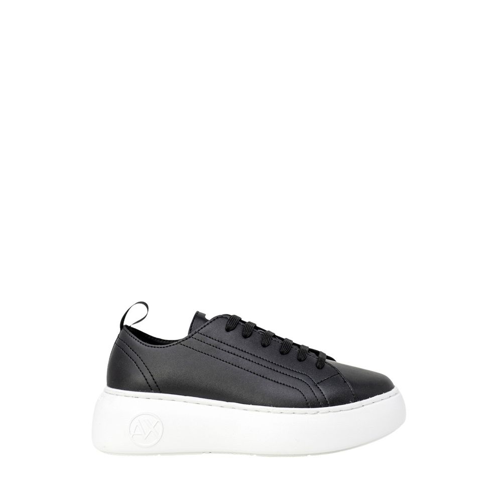 Baskets basses en similicuir noir Armani Exchange