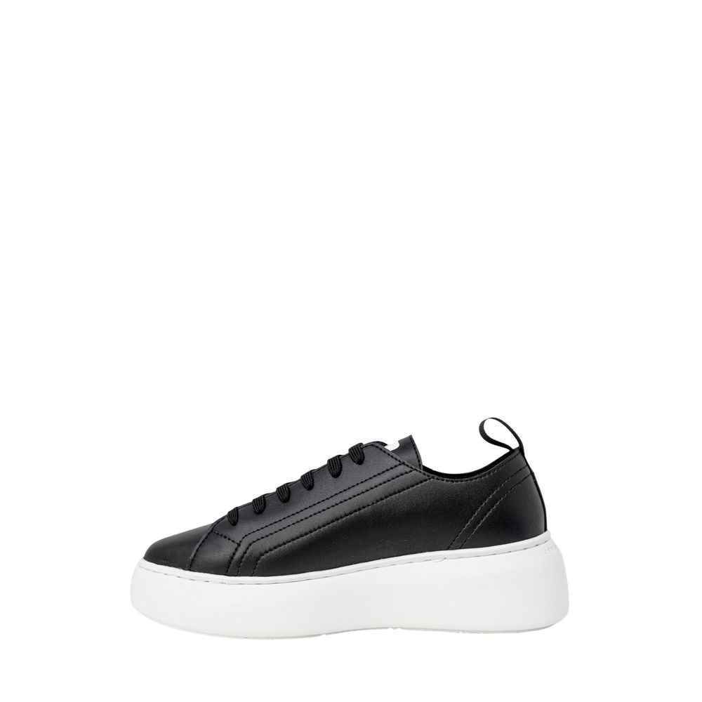 Baskets basses en similicuir noir Armani Exchange