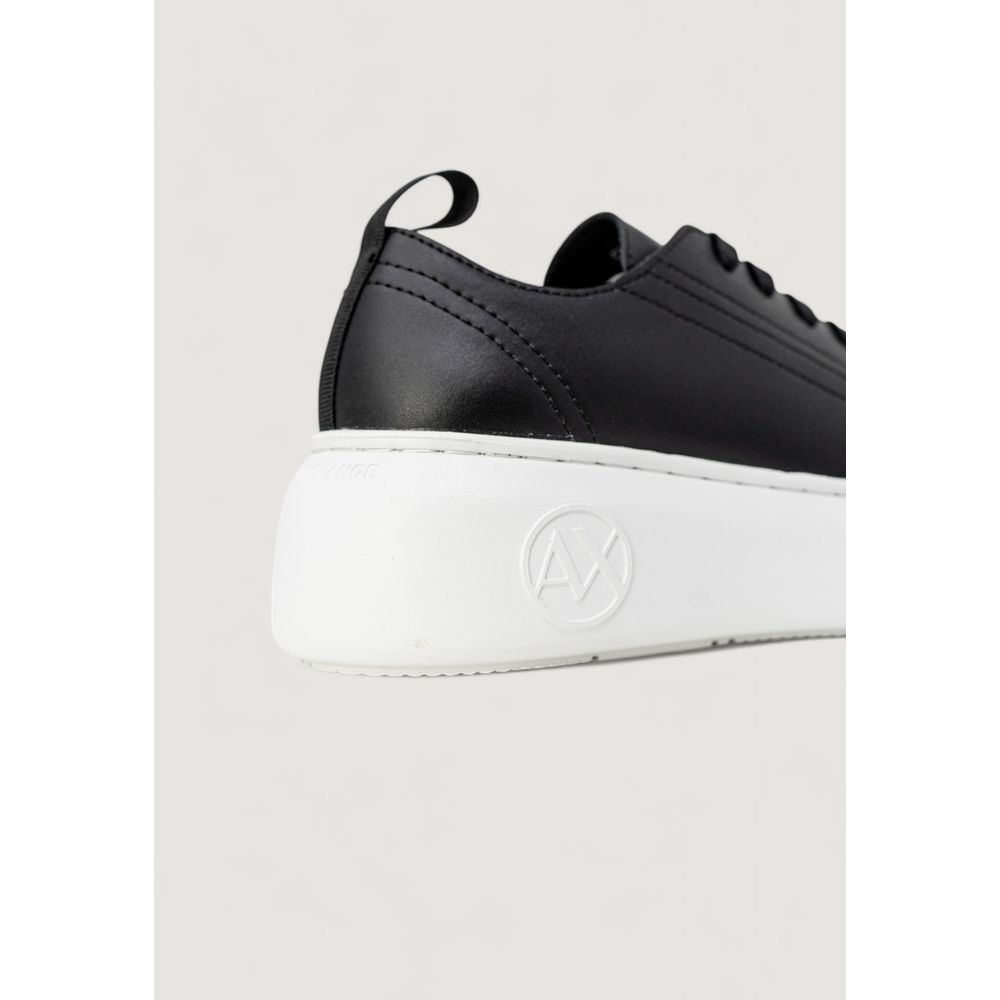 Baskets basses en similicuir noir Armani Exchange