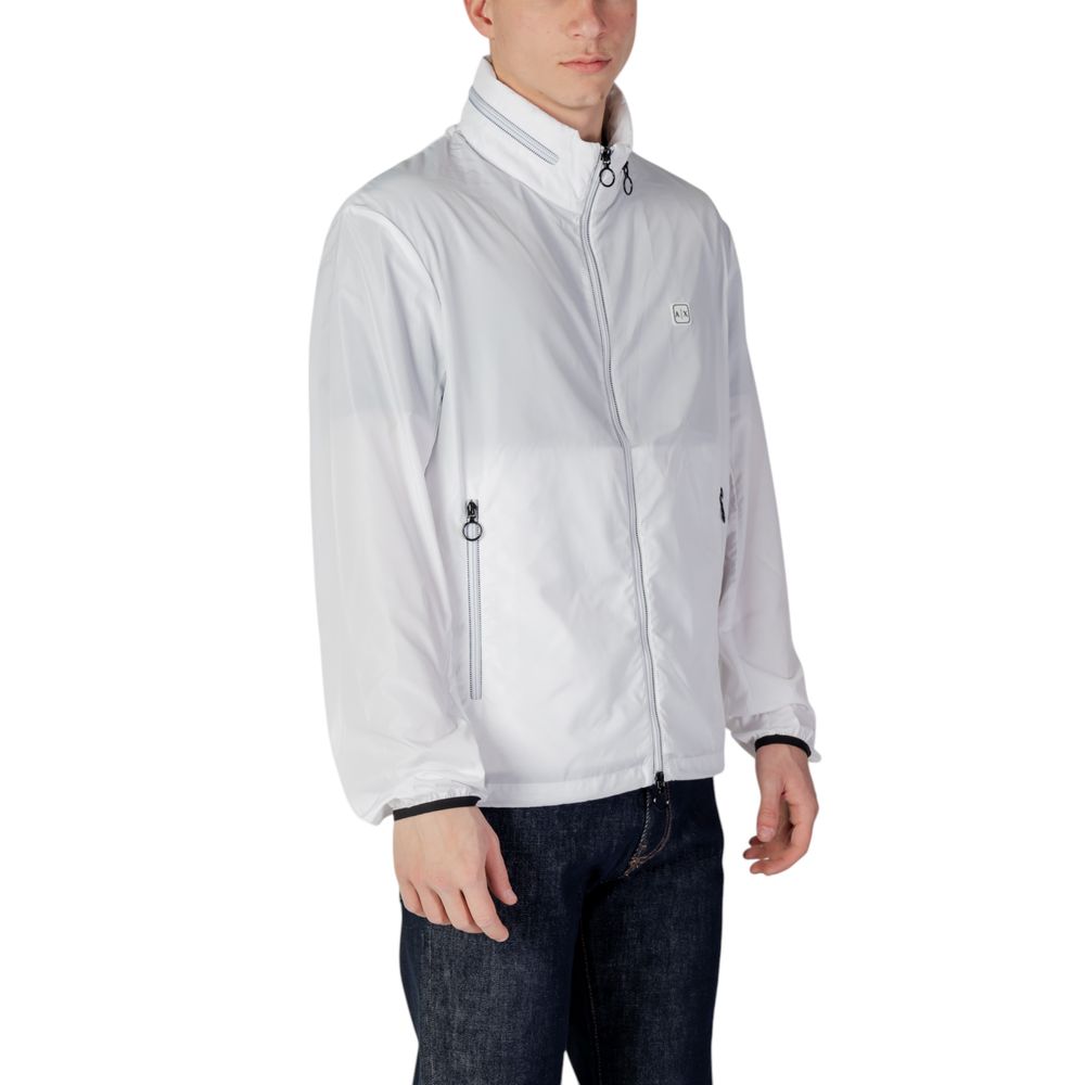Armani Exchange White Shell Jacket for Men detail view