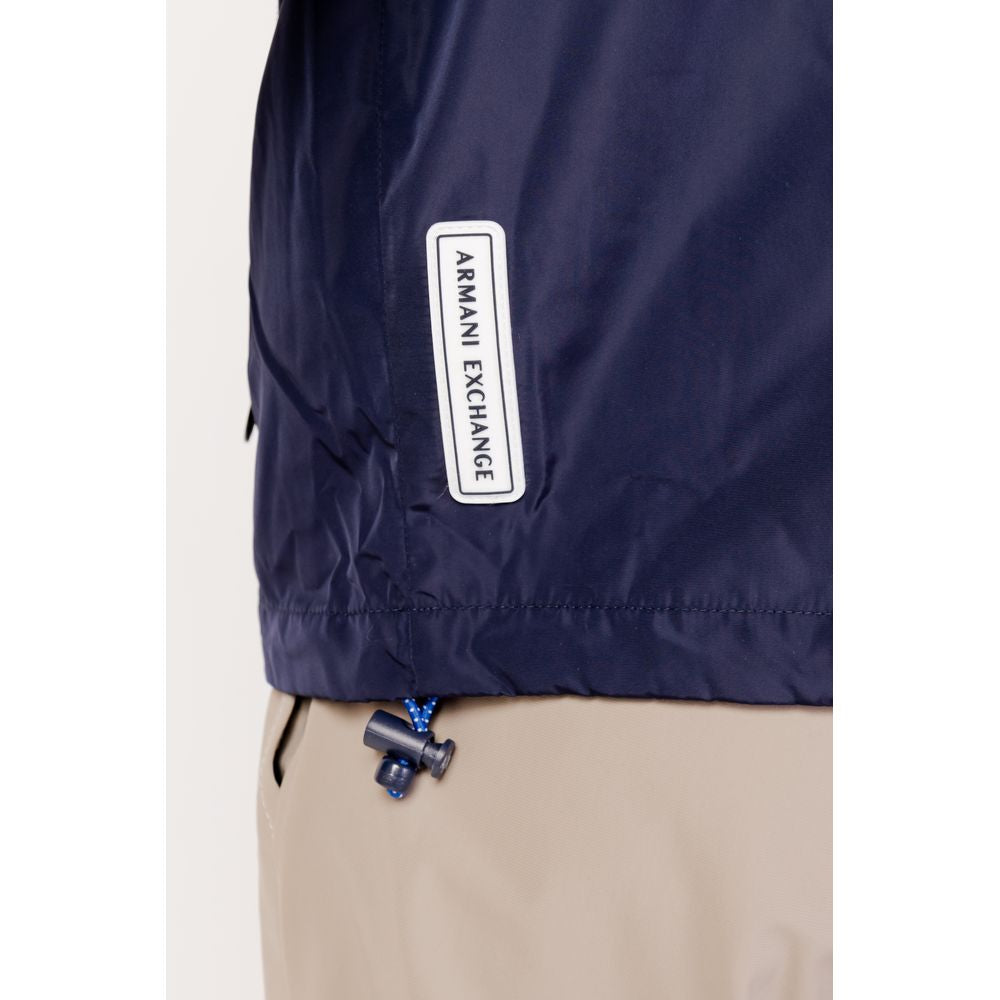 Veste Shell Armani Exchange en polyester bleu