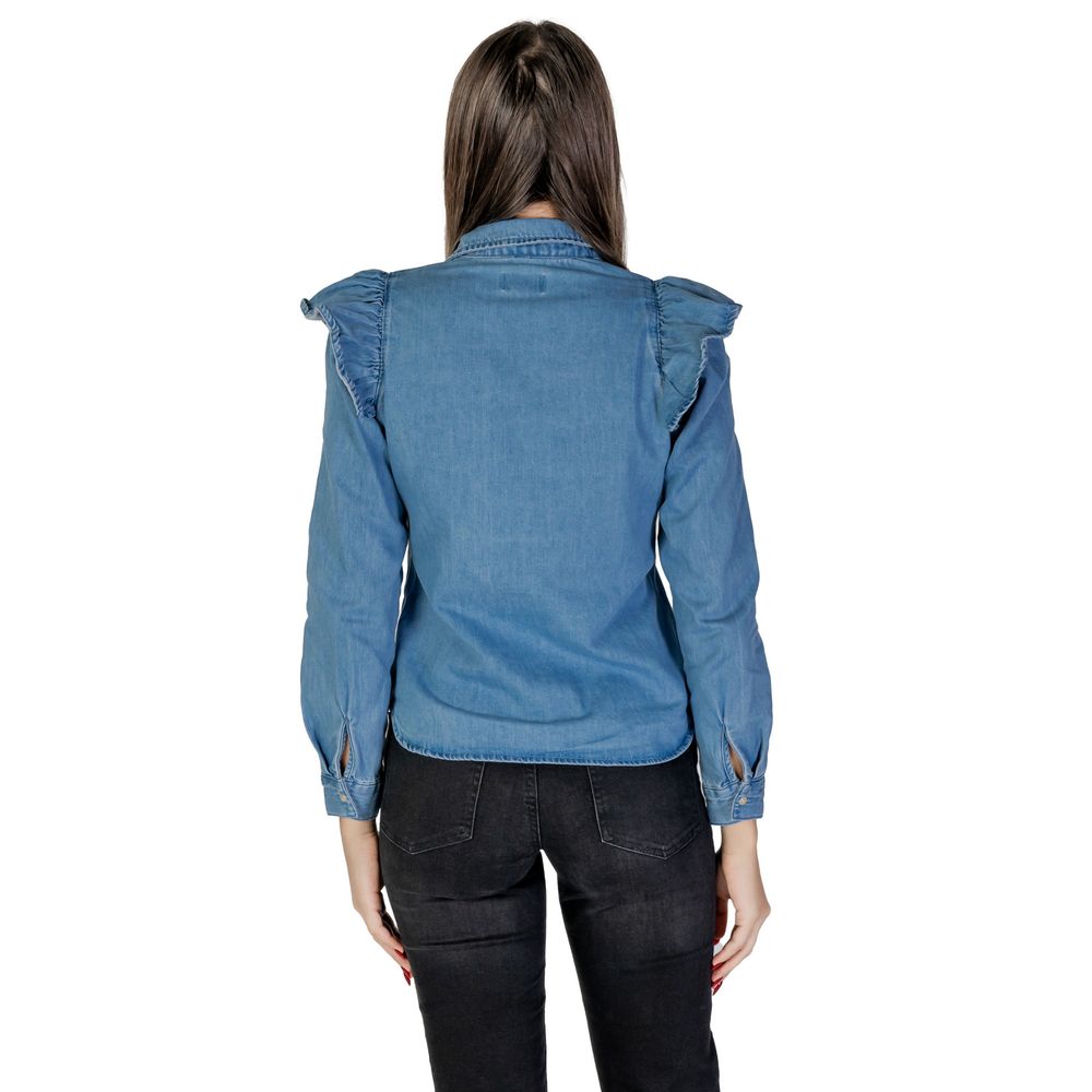 Chemisier en coton bleu uniquement