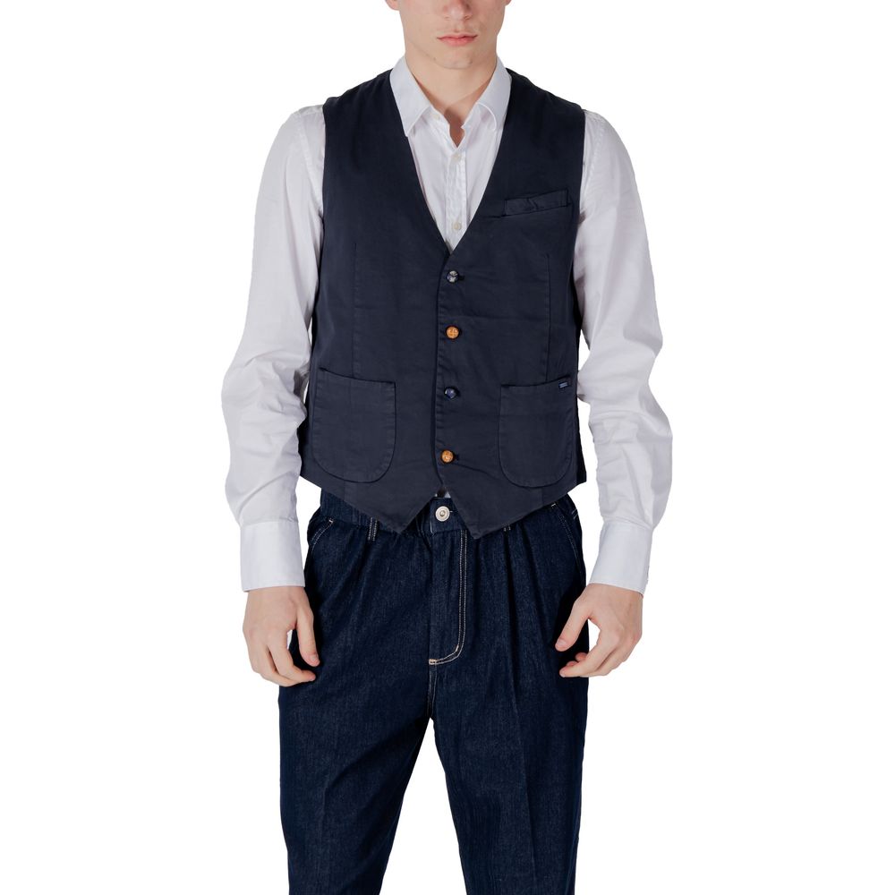 Gianni Lupo Blue Waistcoats for Men